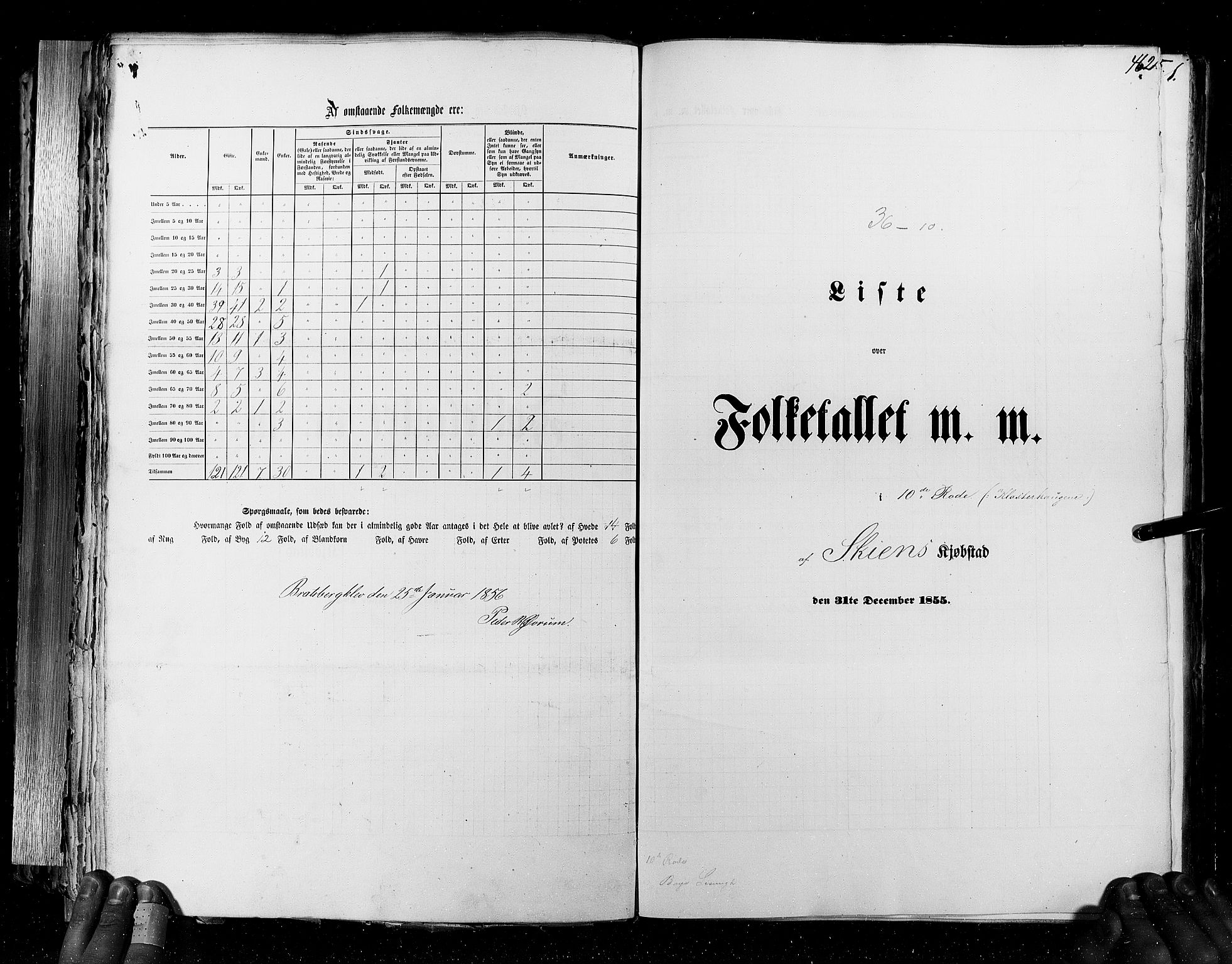 RA, Census 1855, vol. 7: Fredrikshald-Kragerø, 1855, p. 462