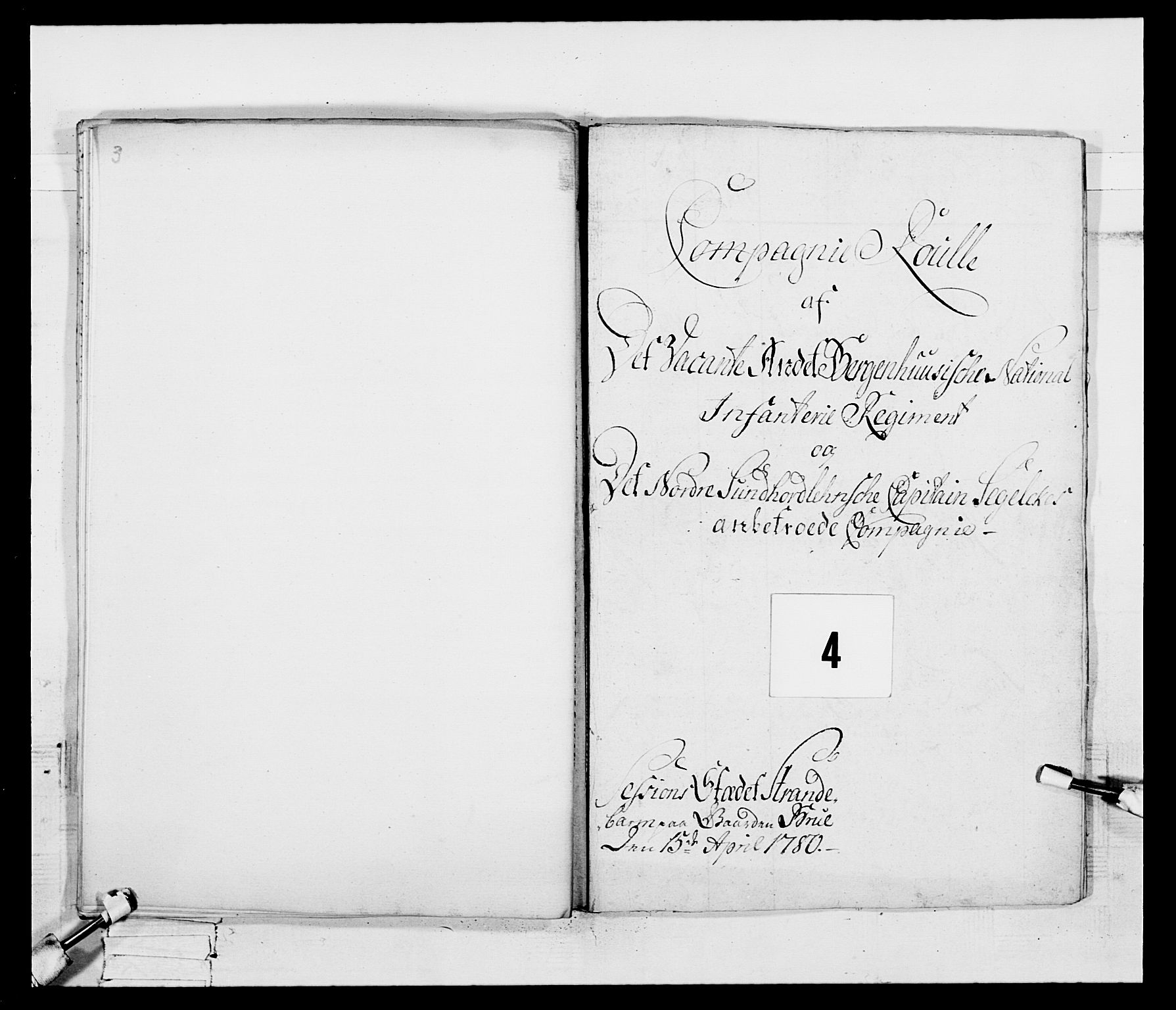 Generalitets- og kommissariatskollegiet, Det kongelige norske kommissariatskollegium, AV/RA-EA-5420/E/Eh/L0095: 2. Bergenhusiske nasjonale infanteriregiment, 1780-1787, p. 75
