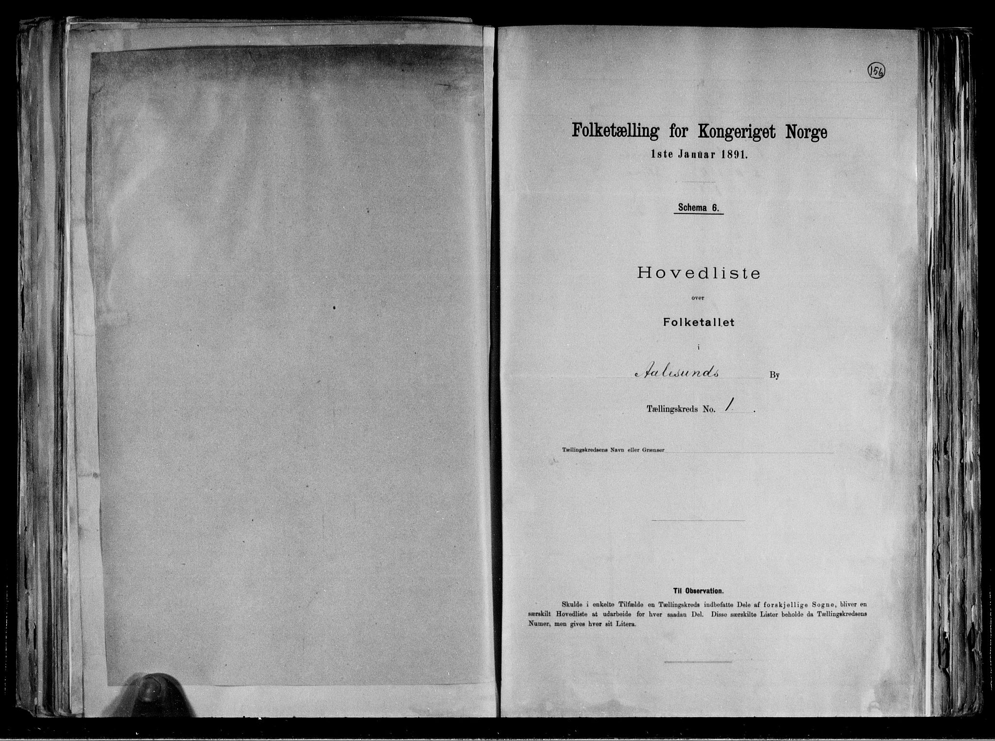 RA, 1891 census for 1501 Ålesund, 1891, p. 5