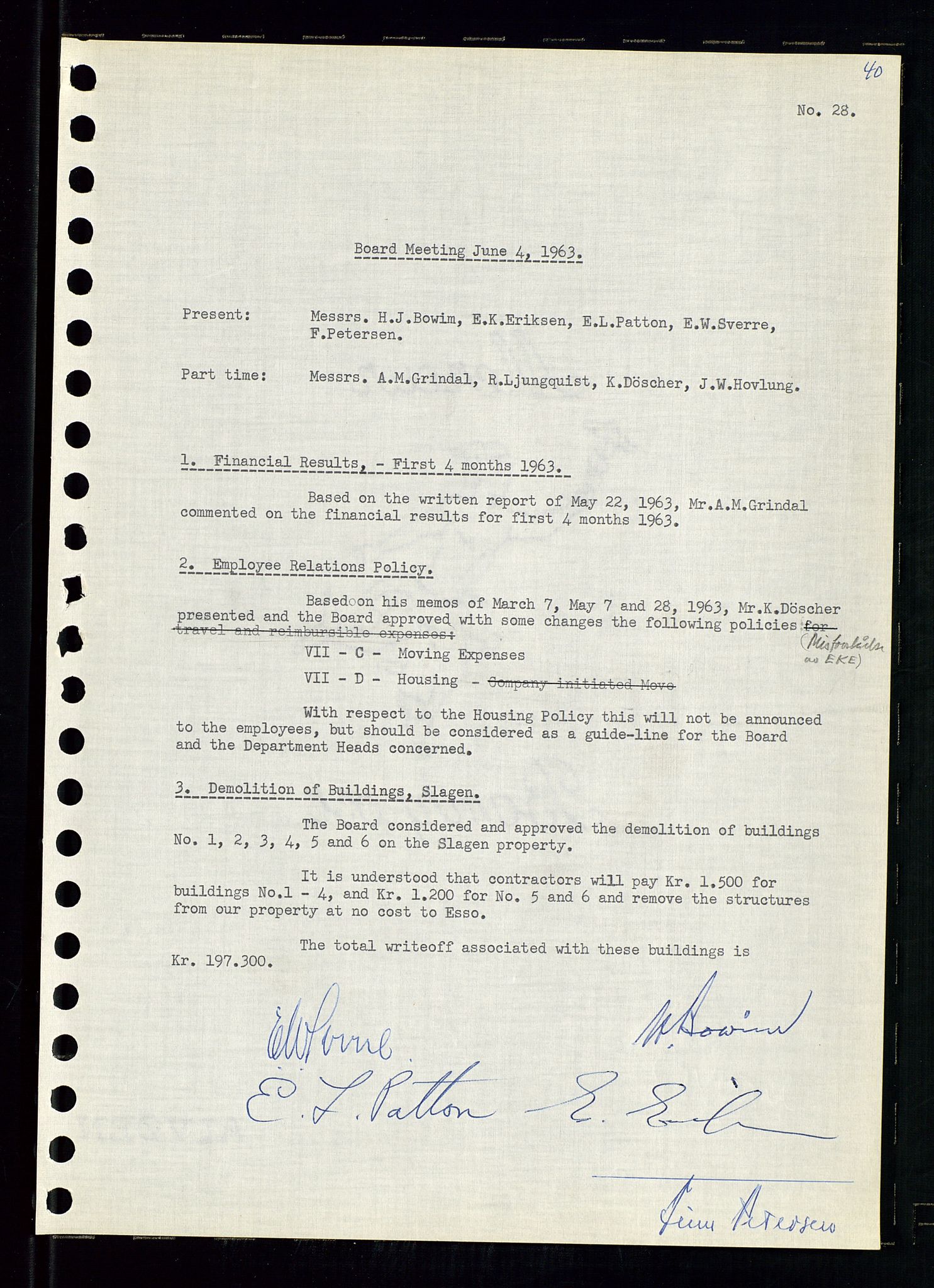 Pa 0982 - Esso Norge A/S, AV/SAST-A-100448/A/Aa/L0001/0004: Den administrerende direksjon Board minutes (styrereferater) / Den administrerende direksjon Board minutes (styrereferater), 1963-1964, p. 222