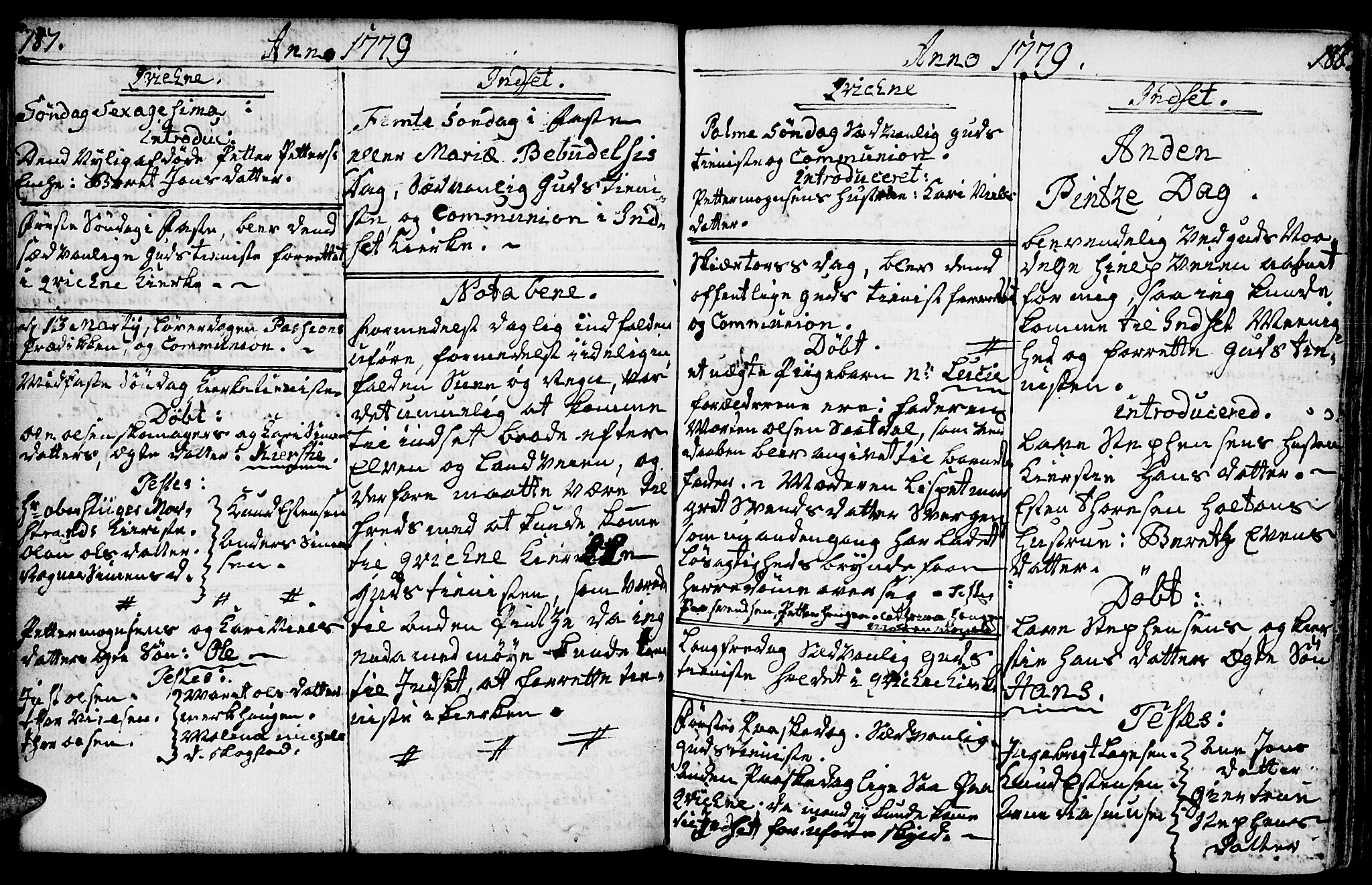 Kvikne prestekontor, SAH/PREST-064/H/Ha/Haa/L0002: Parish register (official) no. 2, 1764-1784, p. 187-188