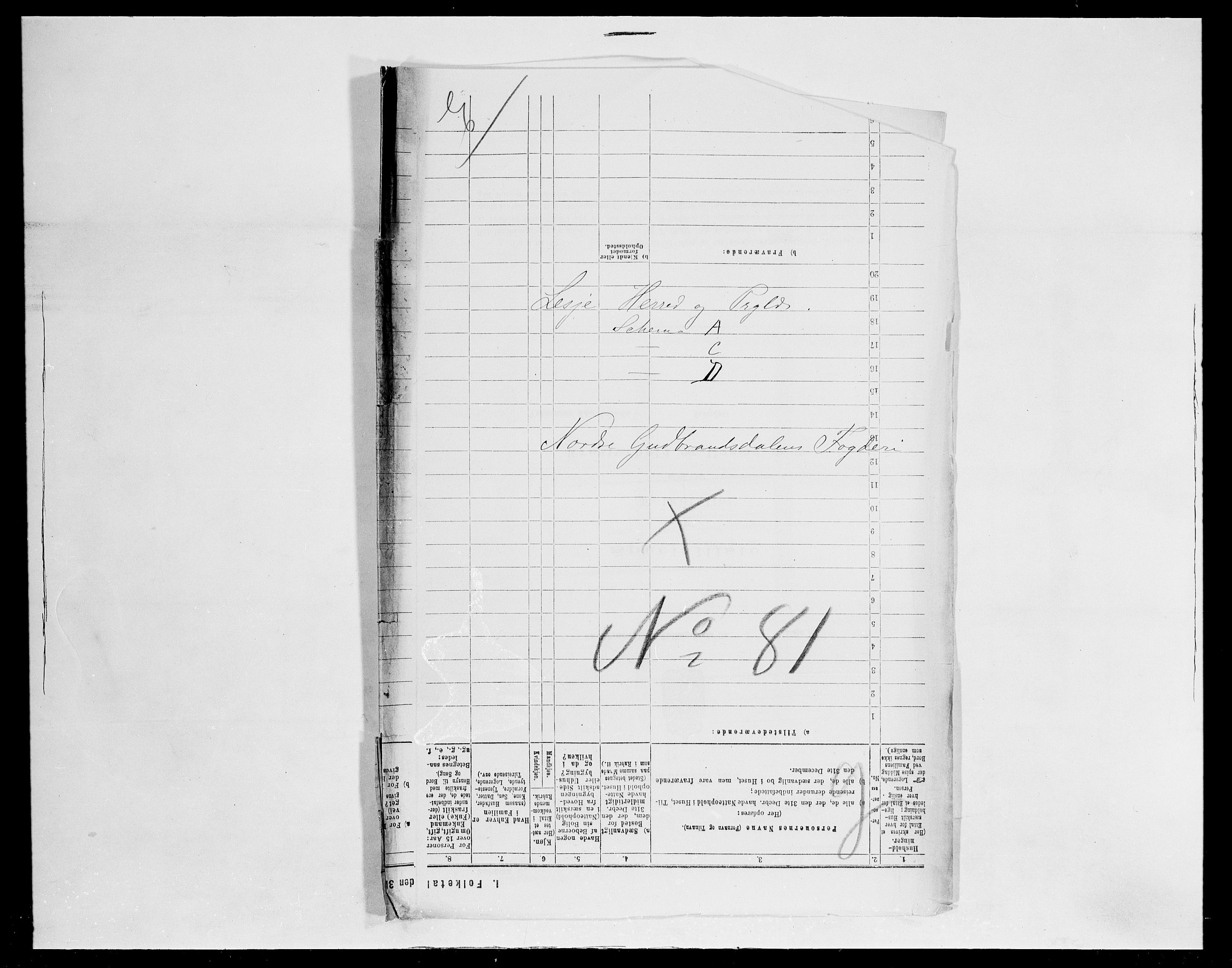 SAH, 1875 census for 0512P Lesja, 1875, p. 10