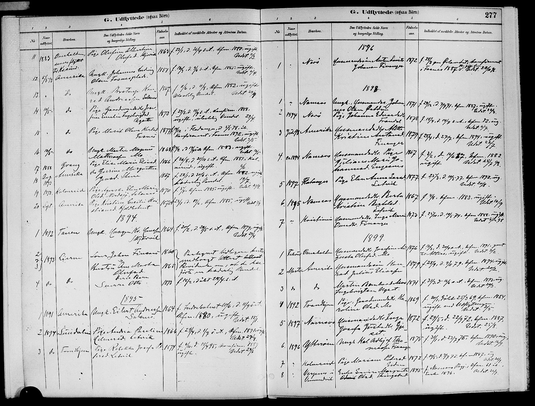 Ministerialprotokoller, klokkerbøker og fødselsregistre - Nord-Trøndelag, SAT/A-1458/773/L0617: Parish register (official) no. 773A08, 1887-1910, p. 277
