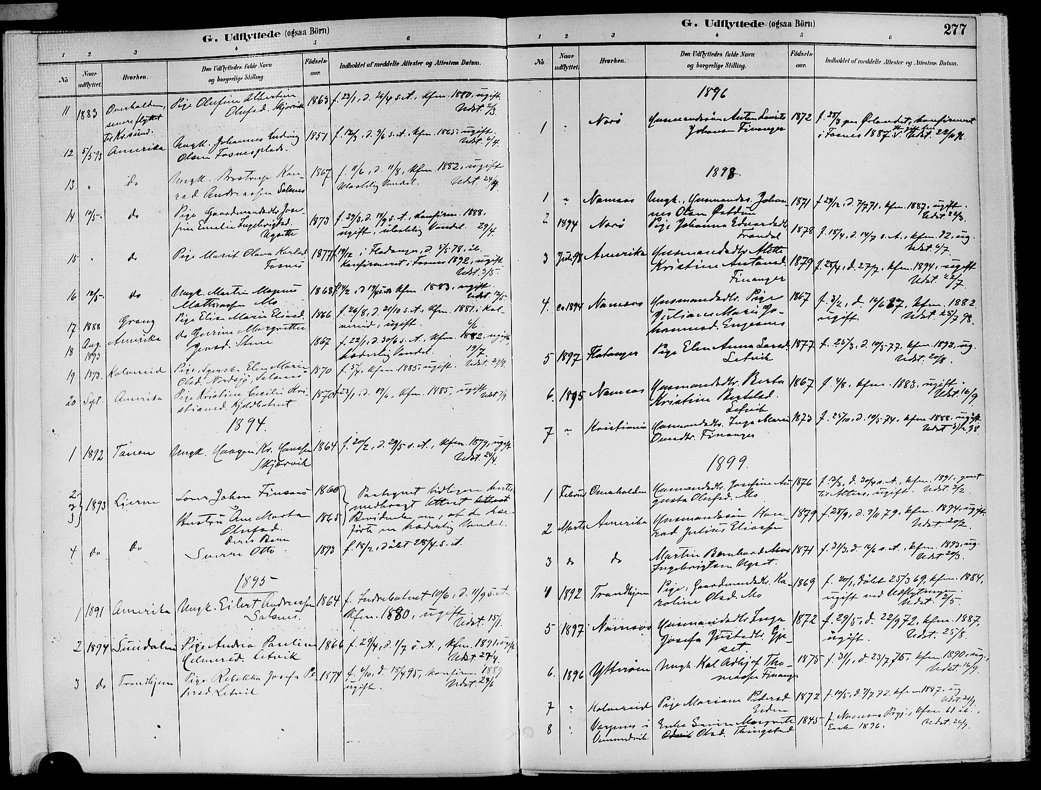 Ministerialprotokoller, klokkerbøker og fødselsregistre - Nord-Trøndelag, AV/SAT-A-1458/773/L0617: Parish register (official) no. 773A08, 1887-1910, p. 277