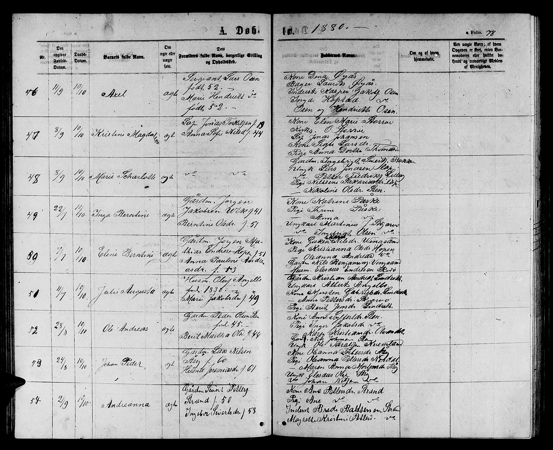 Ministerialprotokoller, klokkerbøker og fødselsregistre - Sør-Trøndelag, SAT/A-1456/658/L0725: Parish register (copy) no. 658C01, 1867-1882, p. 78