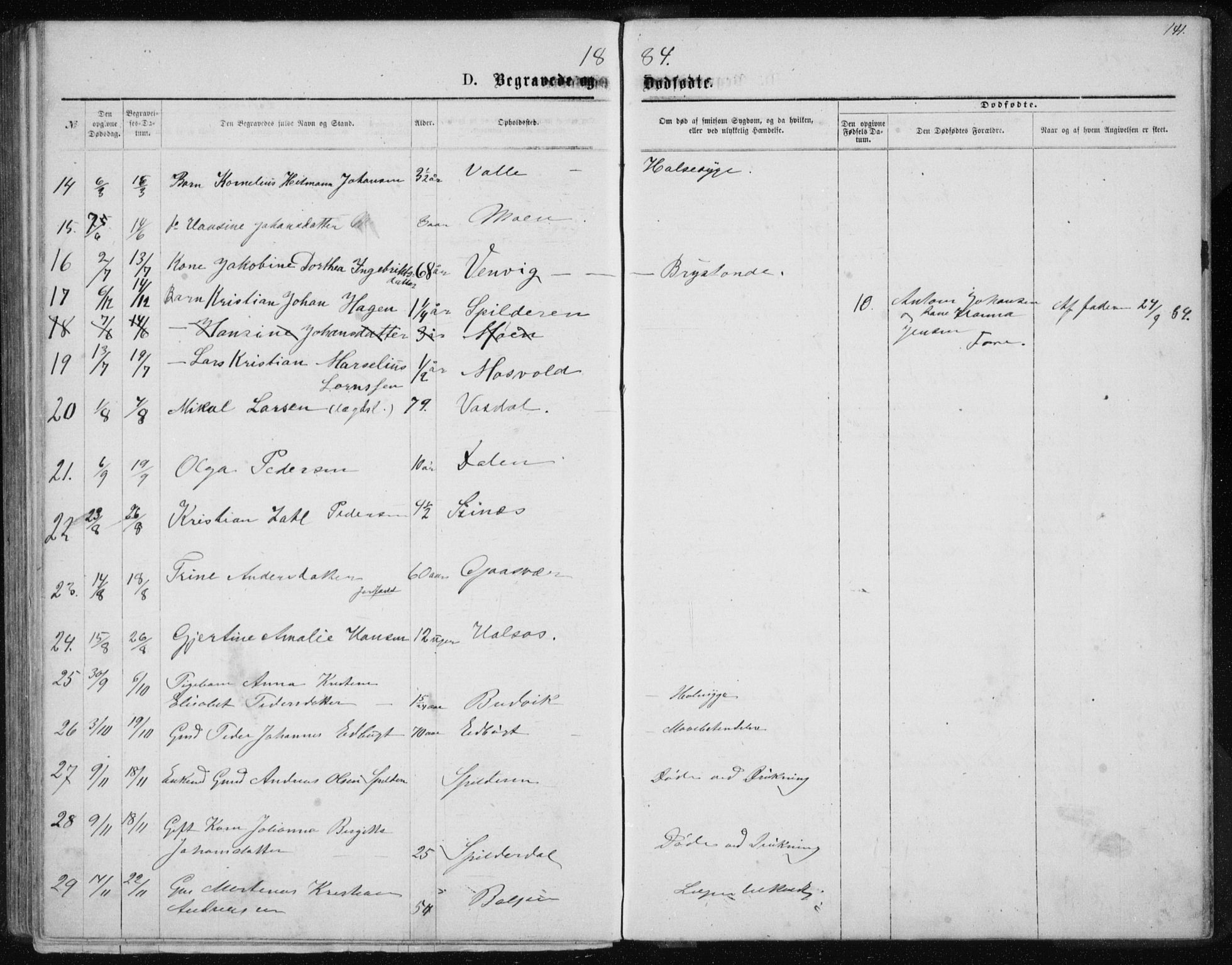 Ministerialprotokoller, klokkerbøker og fødselsregistre - Nordland, AV/SAT-A-1459/843/L0635: Parish register (copy) no. 843C04, 1872-1887, p. 141