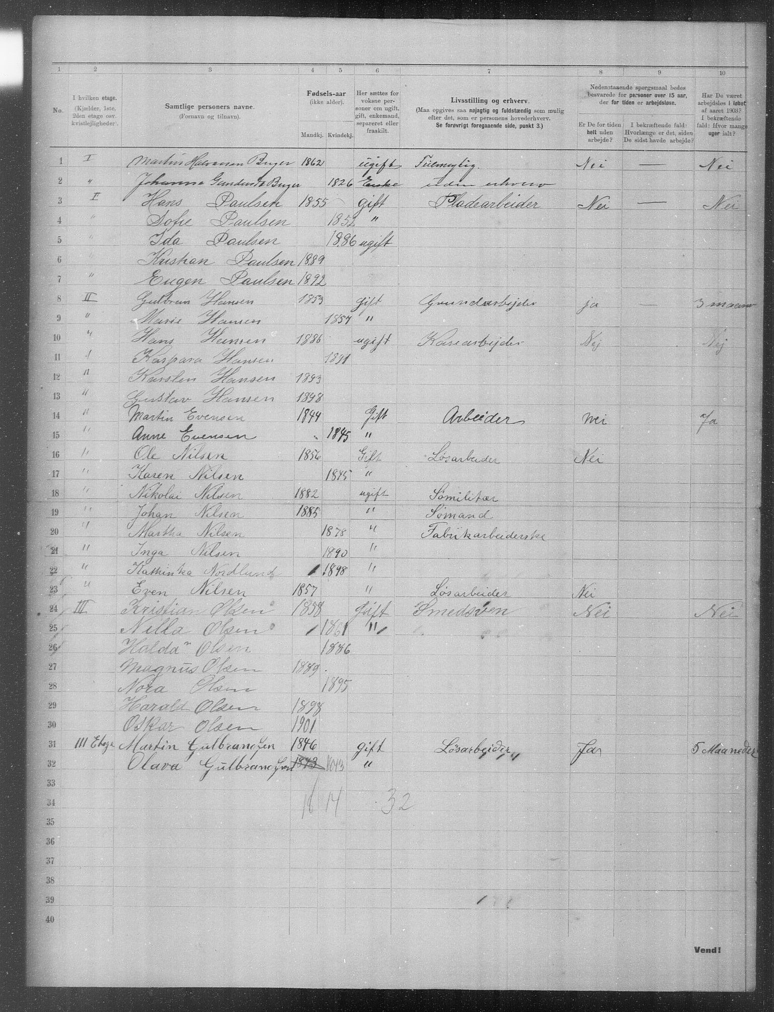 OBA, Municipal Census 1903 for Kristiania, 1903, p. 20576