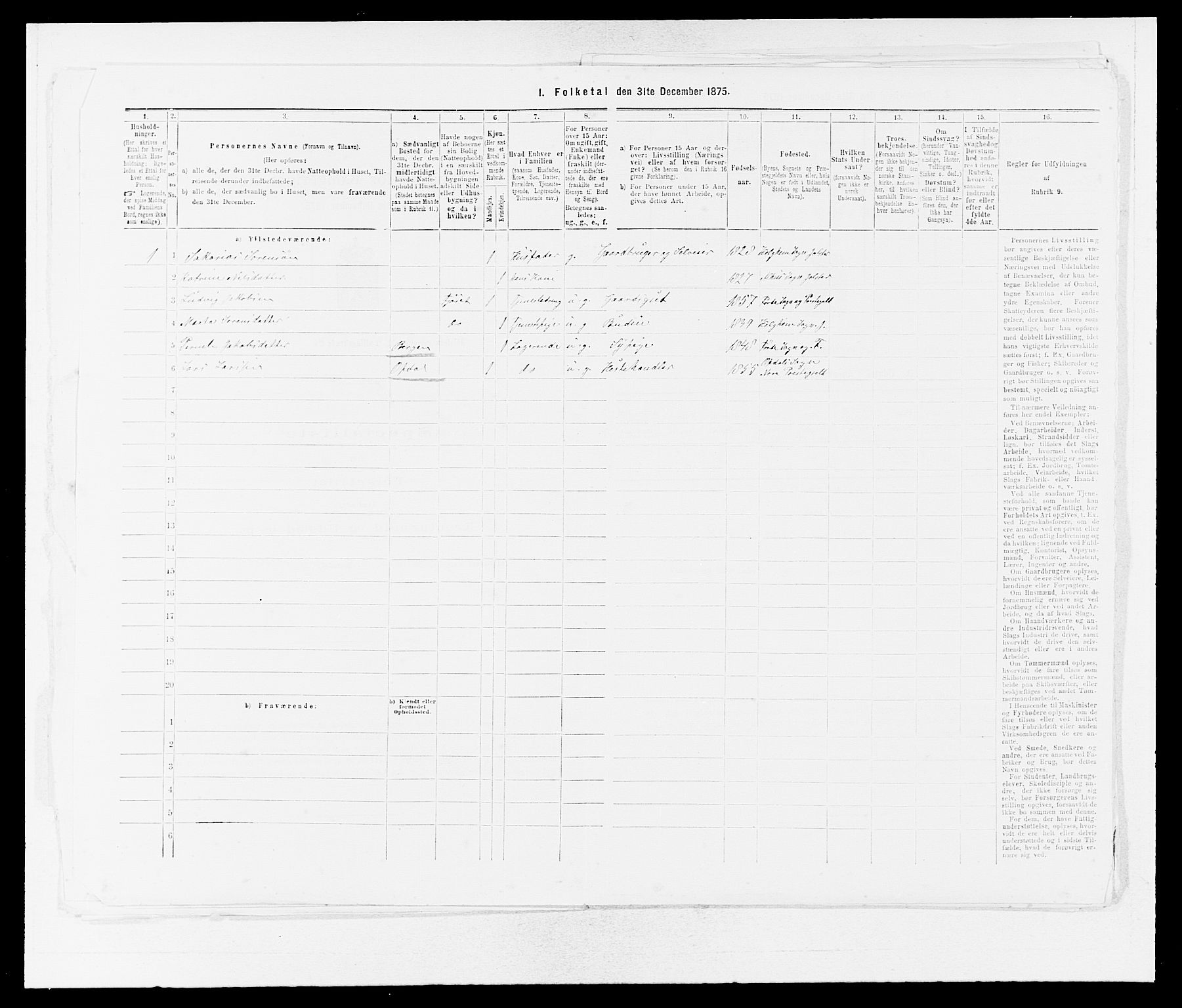 SAB, 1875 census for 1431P Jølster, 1875, p. 28
