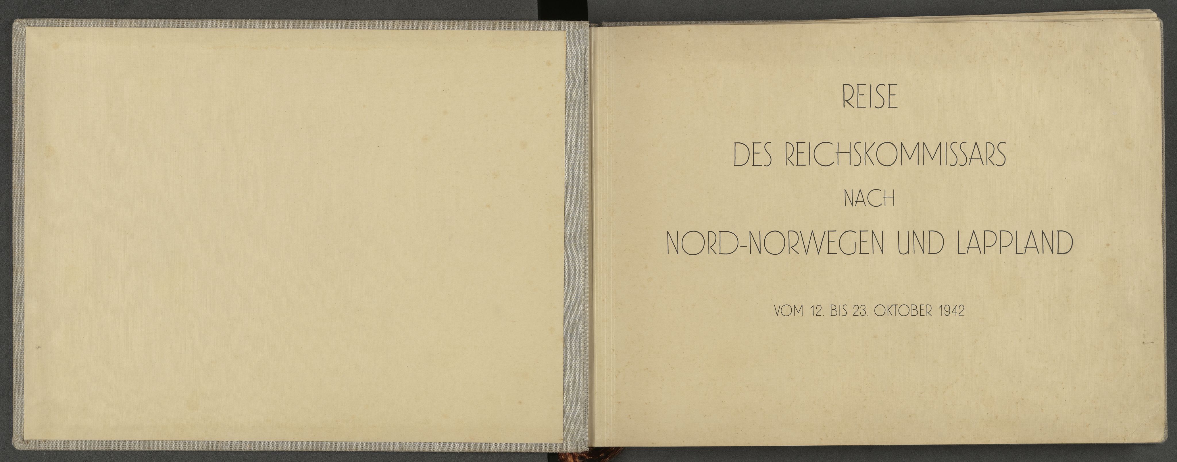 Tyske arkiver, Reichskommissariat, AV/RA-RAFA-2174/E/Ei/L0001: Reise des Reichskommissars nach Nord-Norwegen und Lappland vom 12. bis 23. Oktober 1942 , 1942