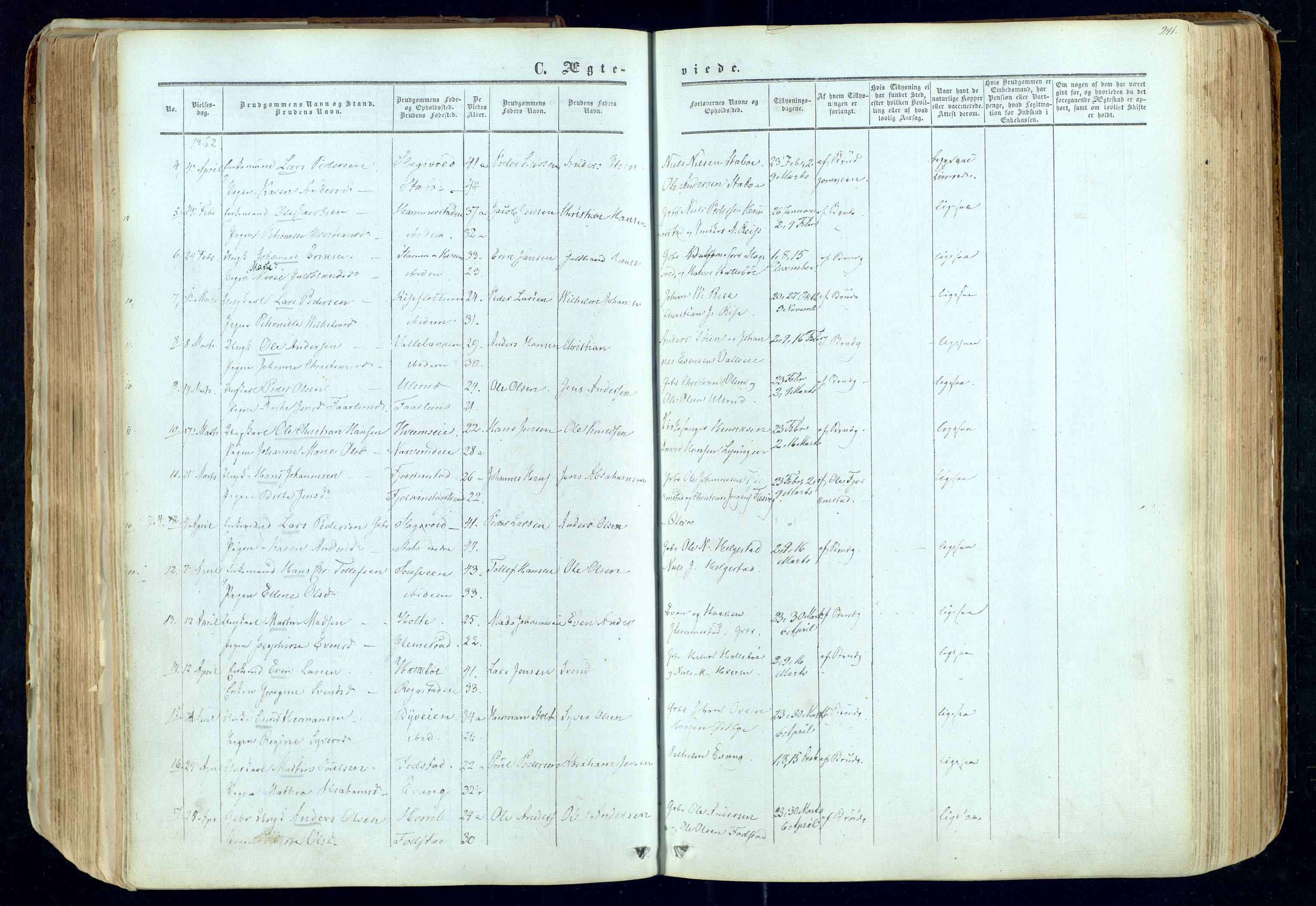 Østre Toten prestekontor, AV/SAH-PREST-104/H/Ha/Haa/L0004: Parish register (official) no. 4, 1857-1865, p. 241