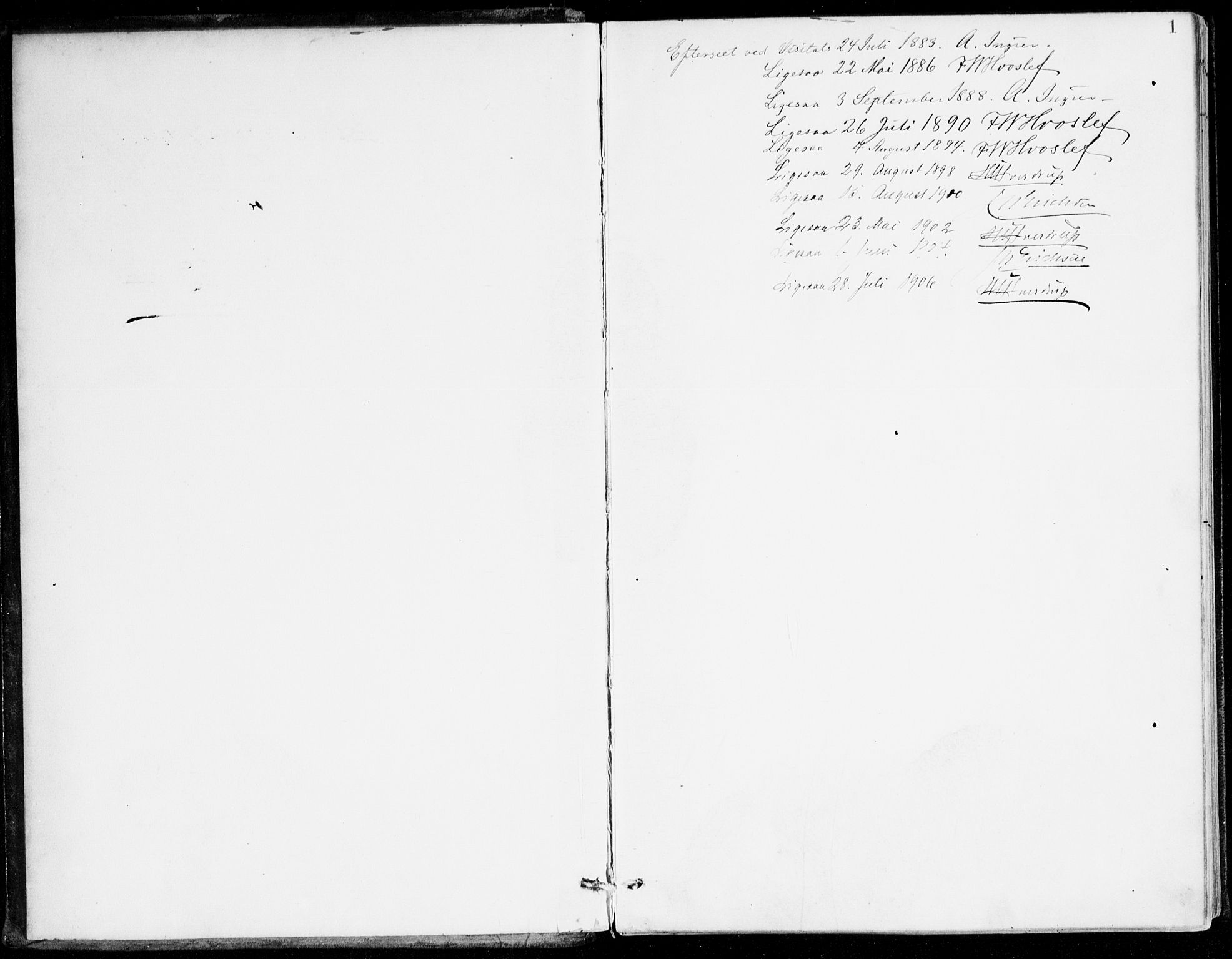Lavik sokneprestembete, SAB/A-80901: Parish register (official) no. C 1, 1882-1904, p. 1