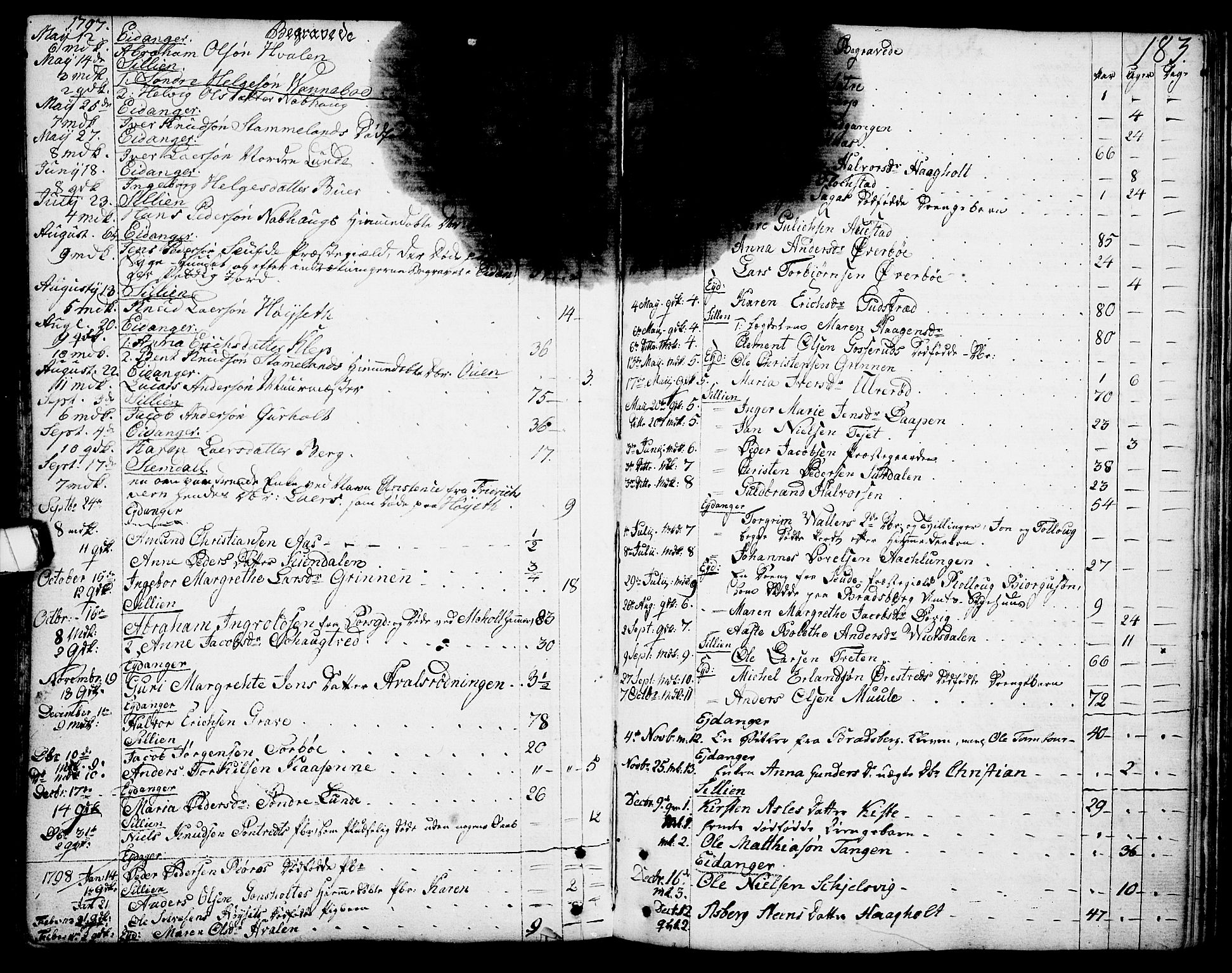 Eidanger kirkebøker, AV/SAKO-A-261/F/Fa/L0006: Parish register (official) no. 6, 1764-1814, p. 183