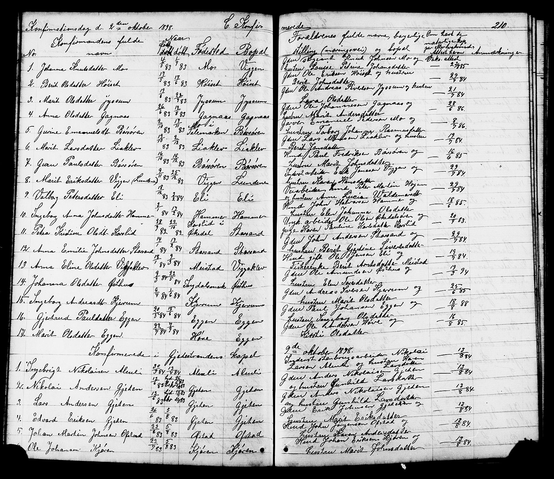 Ministerialprotokoller, klokkerbøker og fødselsregistre - Sør-Trøndelag, SAT/A-1456/665/L0777: Parish register (copy) no. 665C02, 1867-1915, p. 210