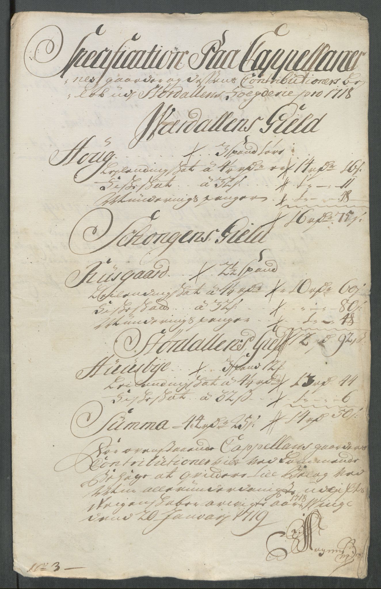 Rentekammeret inntil 1814, Reviderte regnskaper, Fogderegnskap, RA/EA-4092/R62/L4208: Fogderegnskap Stjørdal og Verdal, 1718, p. 235
