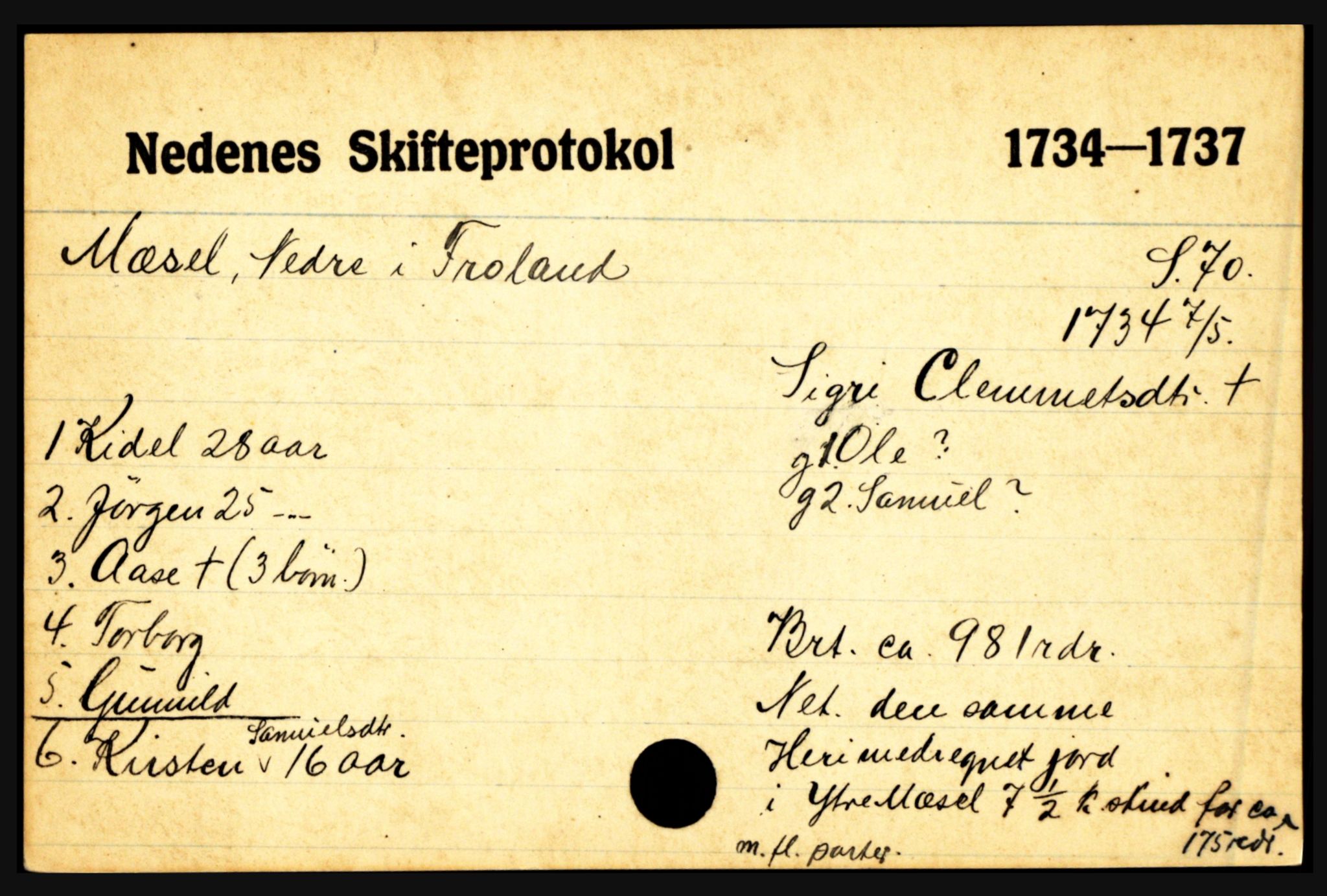 Nedenes sorenskriveri før 1824, AV/SAK-1221-0007/H, p. 20595