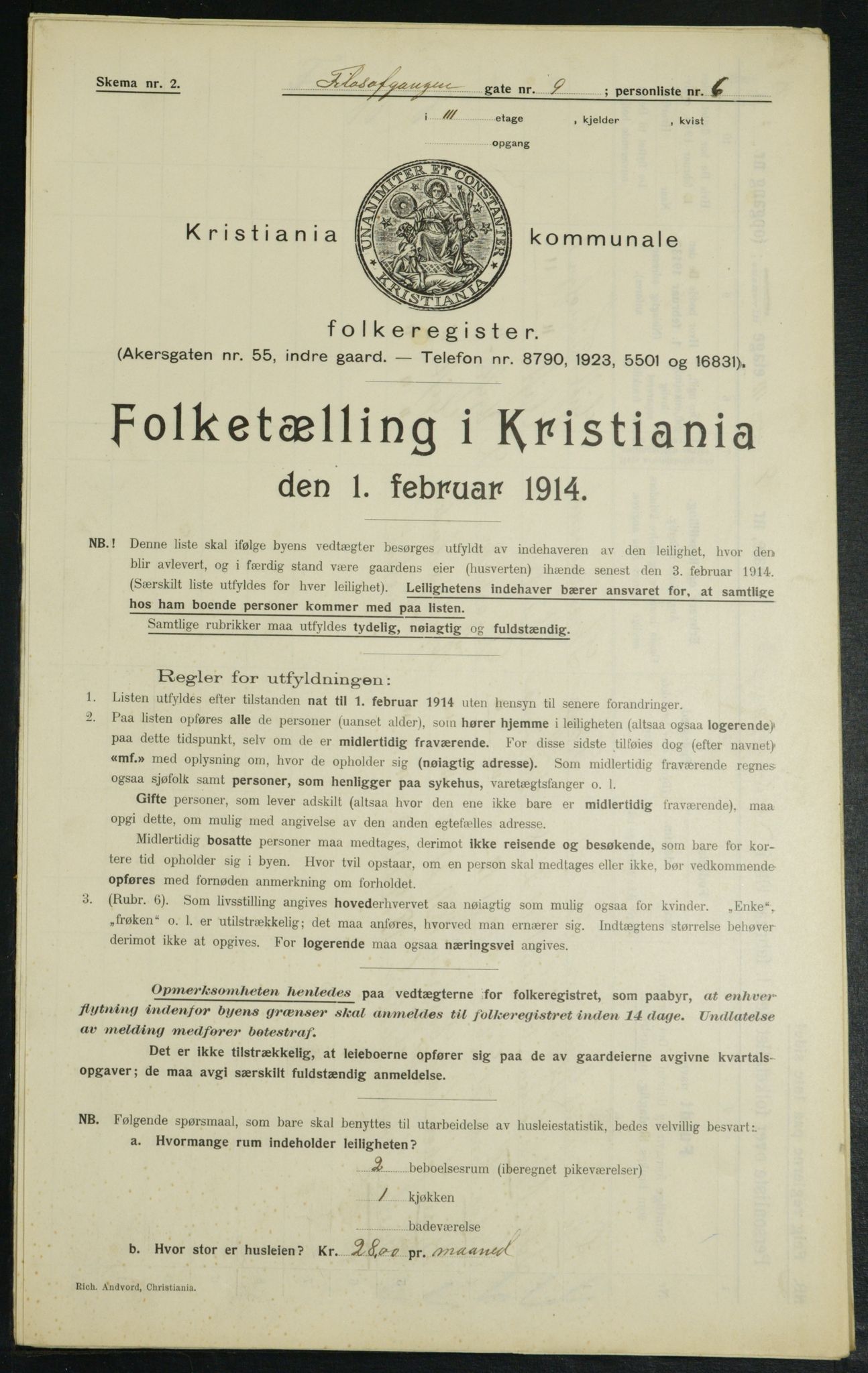 OBA, Municipal Census 1914 for Kristiania, 1914, p. 24418