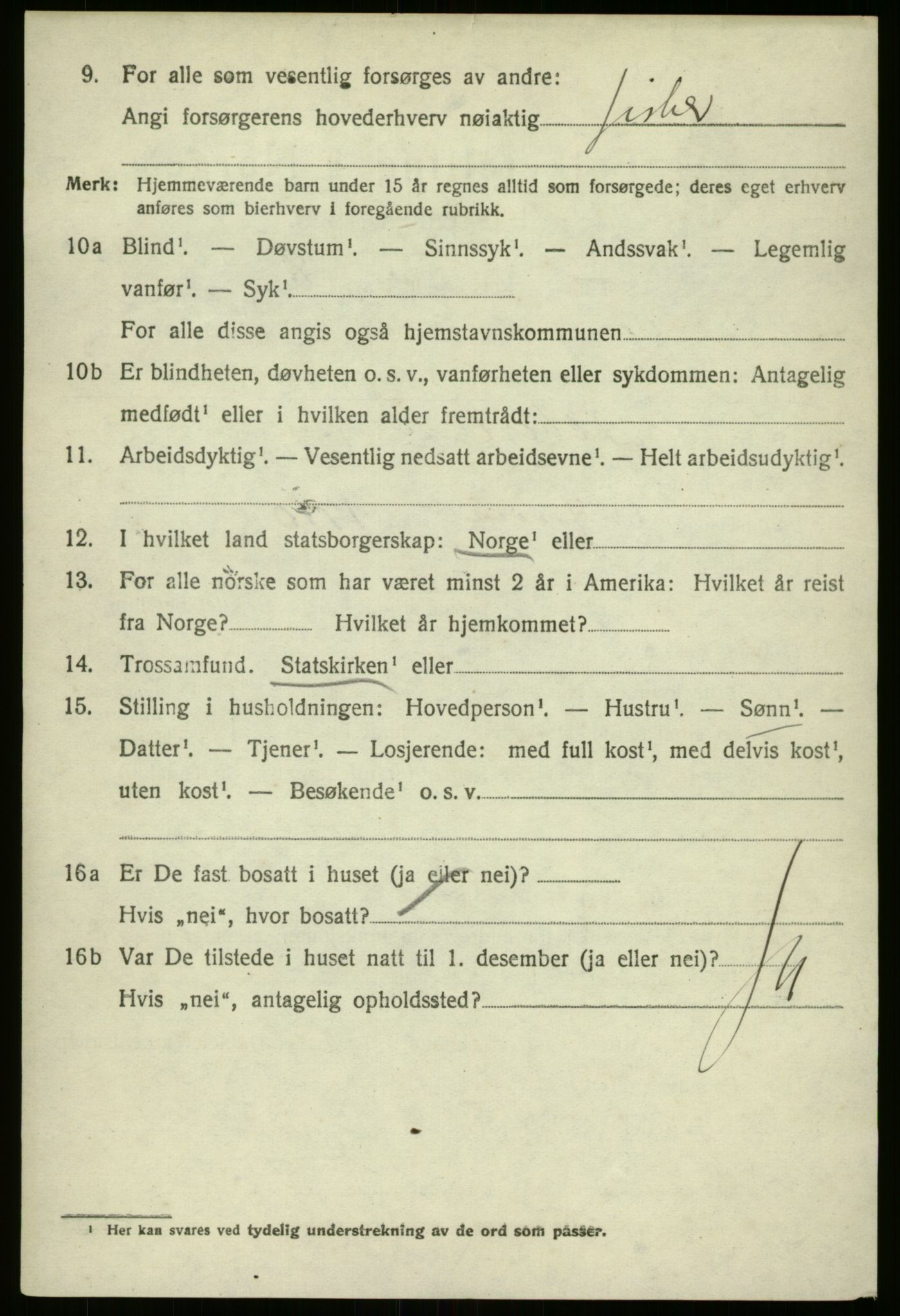 SAB, 1920 census for Vevring, 1920, p. 2523