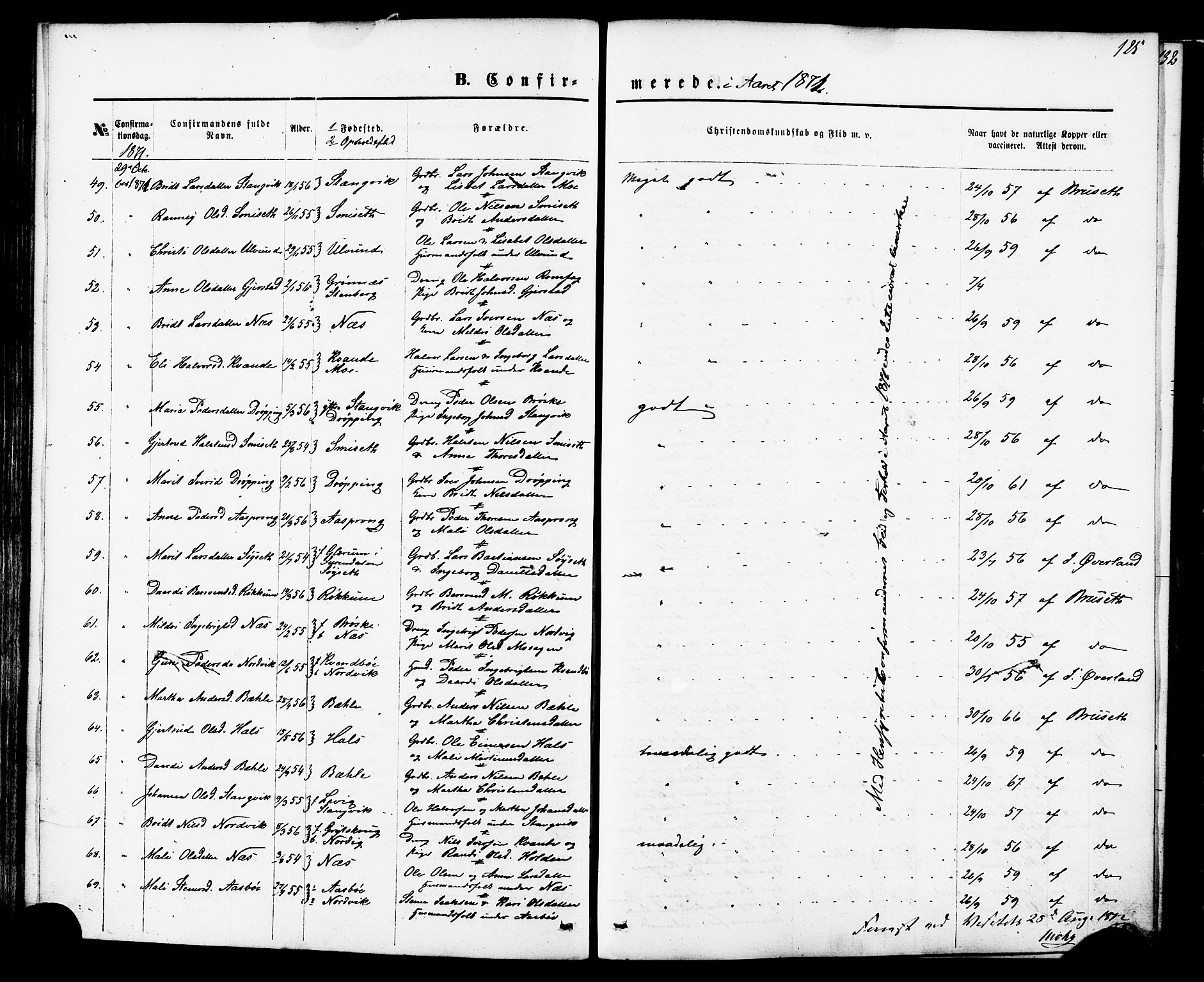 Ministerialprotokoller, klokkerbøker og fødselsregistre - Møre og Romsdal, AV/SAT-A-1454/592/L1027: Parish register (official) no. 592A05, 1865-1878, p. 125