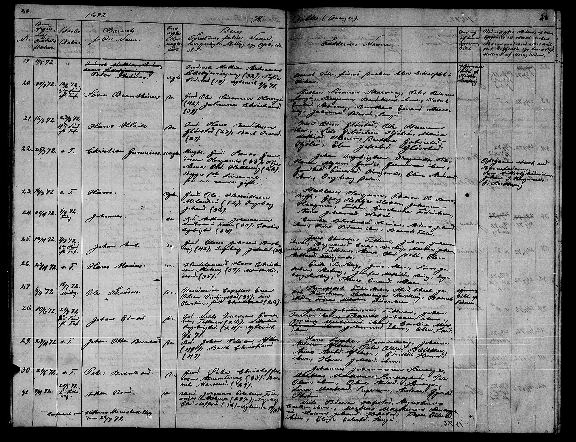 Ministerialprotokoller, klokkerbøker og fødselsregistre - Sør-Trøndelag, AV/SAT-A-1456/634/L0539: Parish register (copy) no. 634C01, 1866-1873, p. 26