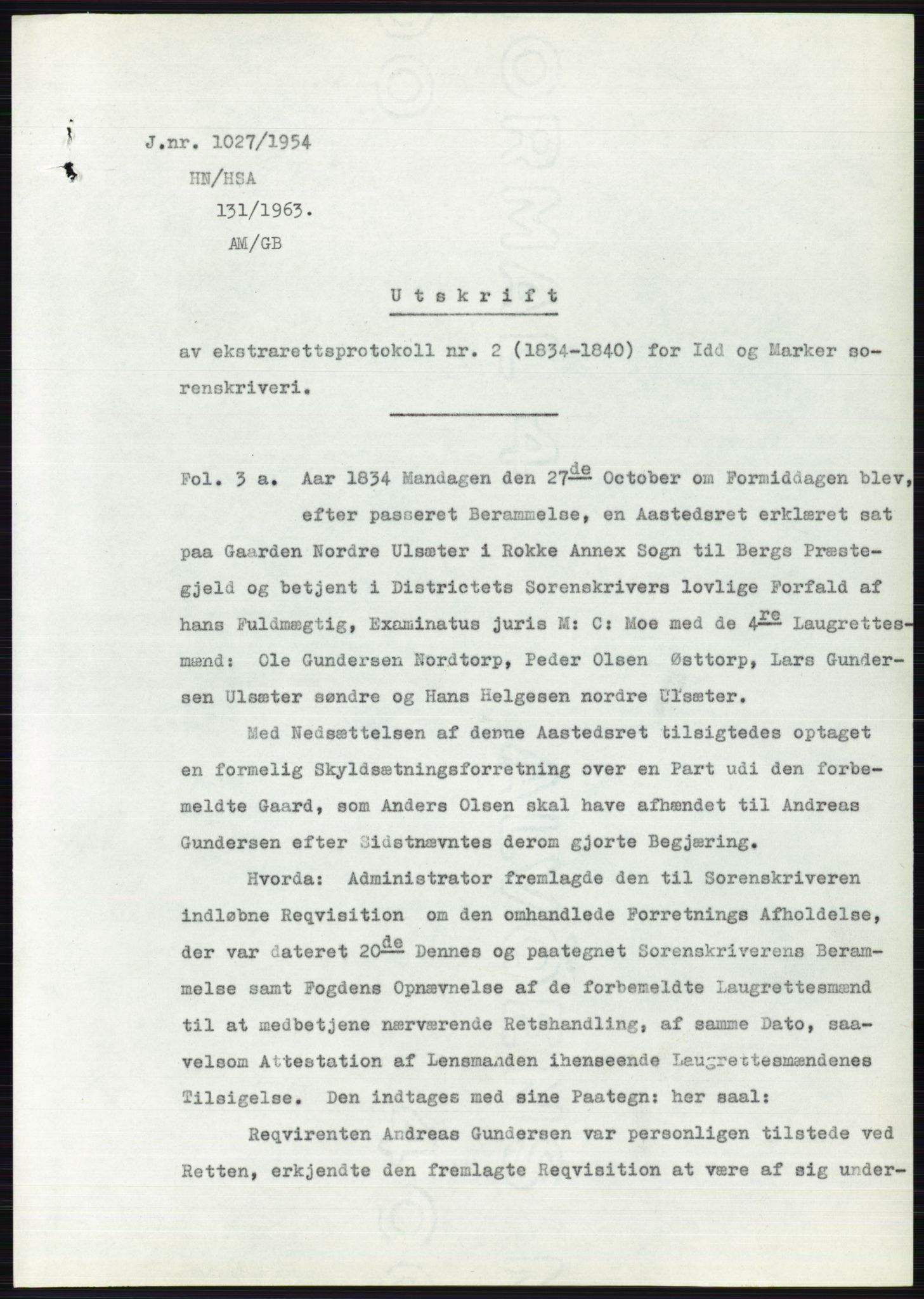 Statsarkivet i Oslo, SAO/A-10621/Z/Zd/L0001: Avskrifter, j.nr 34/1953 og 385-1291/1954, 1953-1954, p. 381