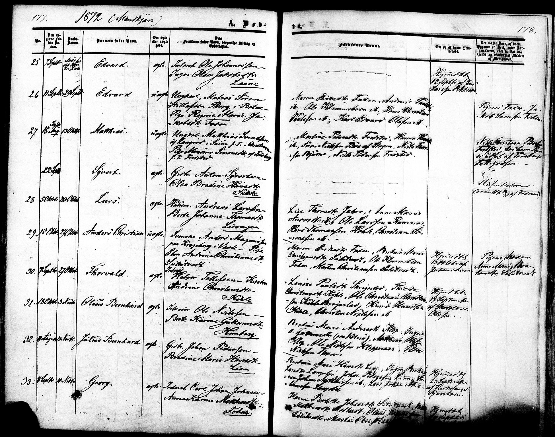 Ramnes kirkebøker, AV/SAKO-A-314/F/Fa/L0006: Parish register (official) no. I 6, 1862-1877, p. 177-178