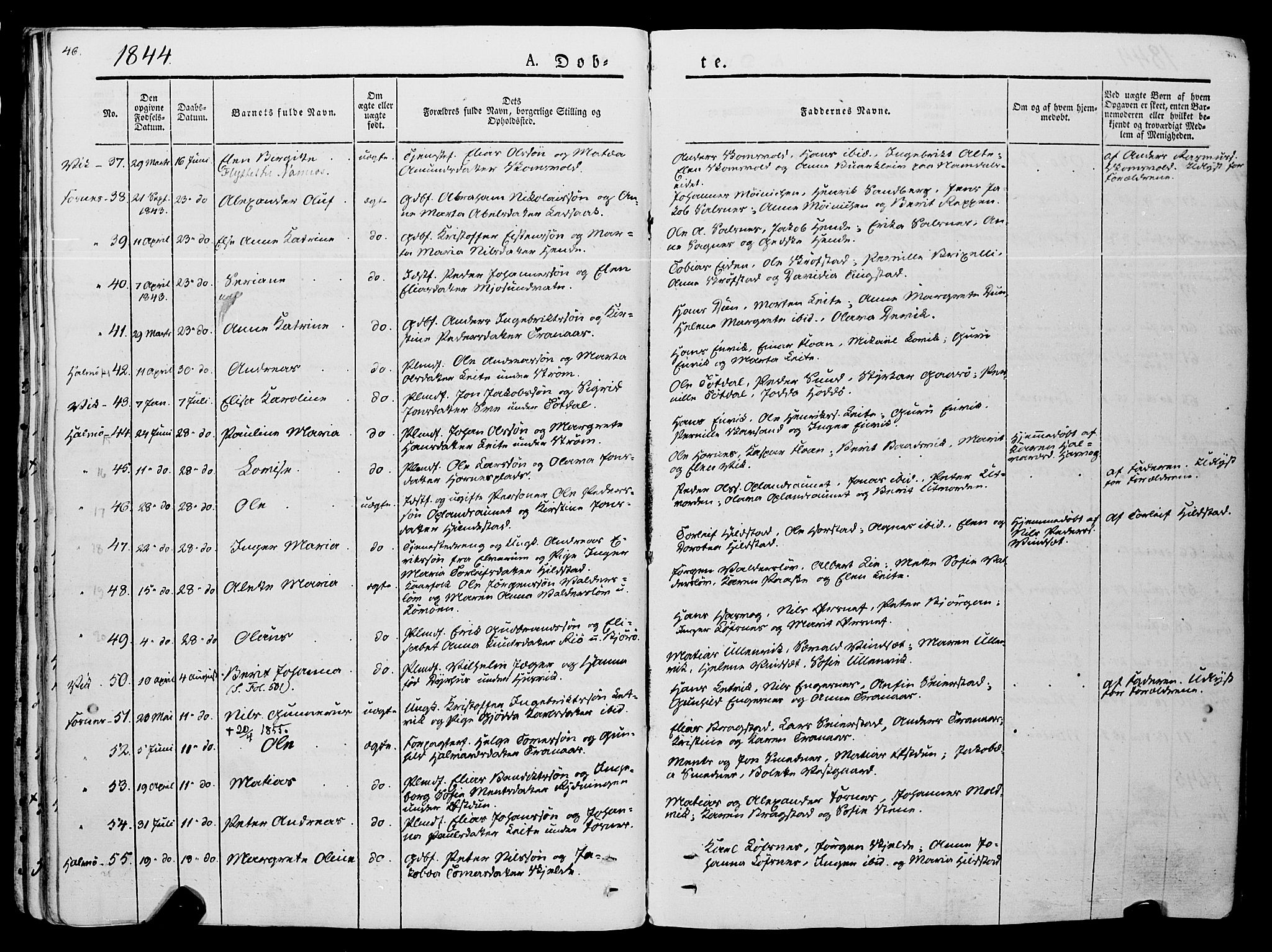 Ministerialprotokoller, klokkerbøker og fødselsregistre - Nord-Trøndelag, SAT/A-1458/773/L0614: Parish register (official) no. 773A05, 1831-1856, p. 46