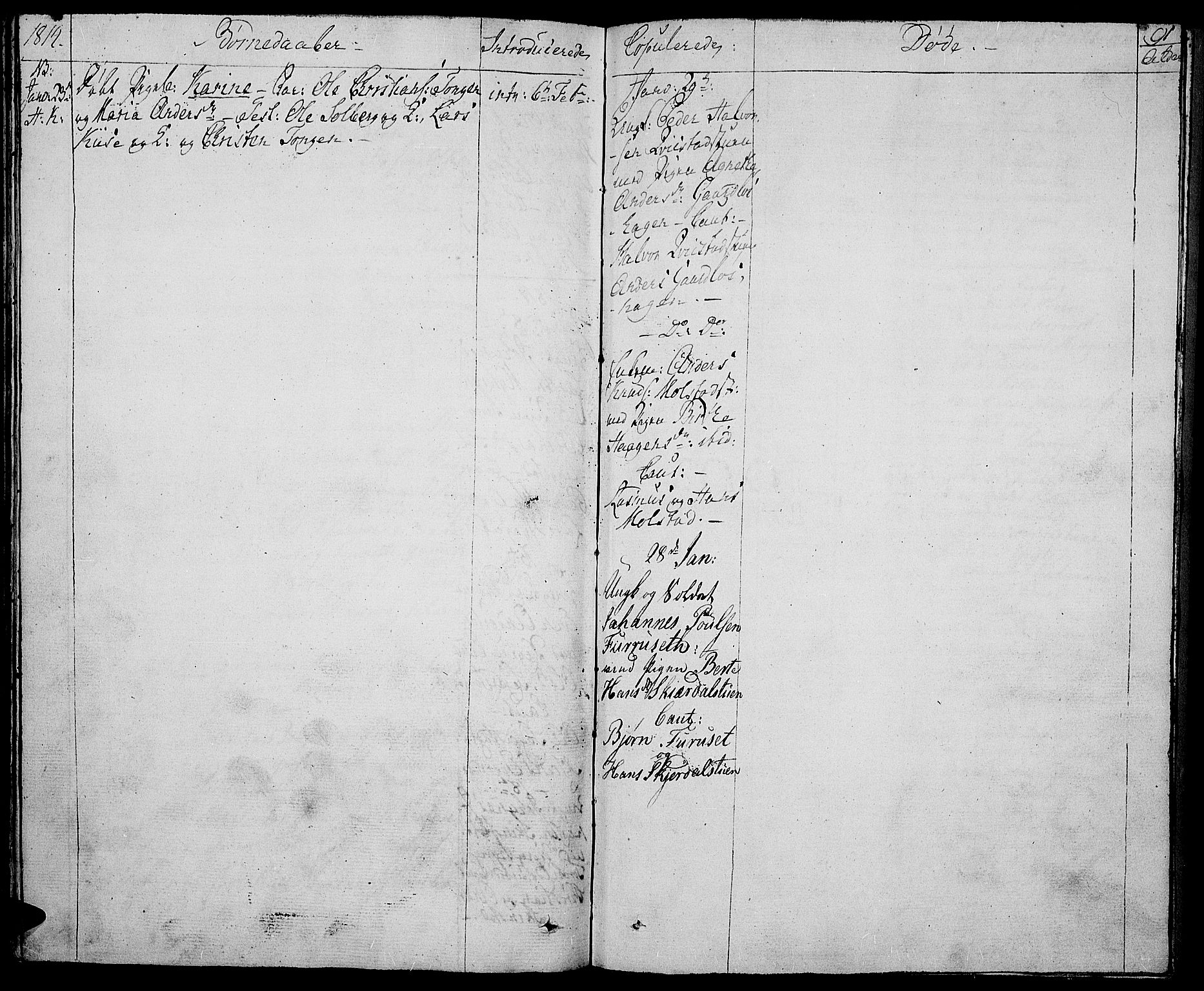 Toten prestekontor, SAH/PREST-102/H/Ha/Haa/L0008: Parish register (official) no. 8, 1809-1814, p. 91