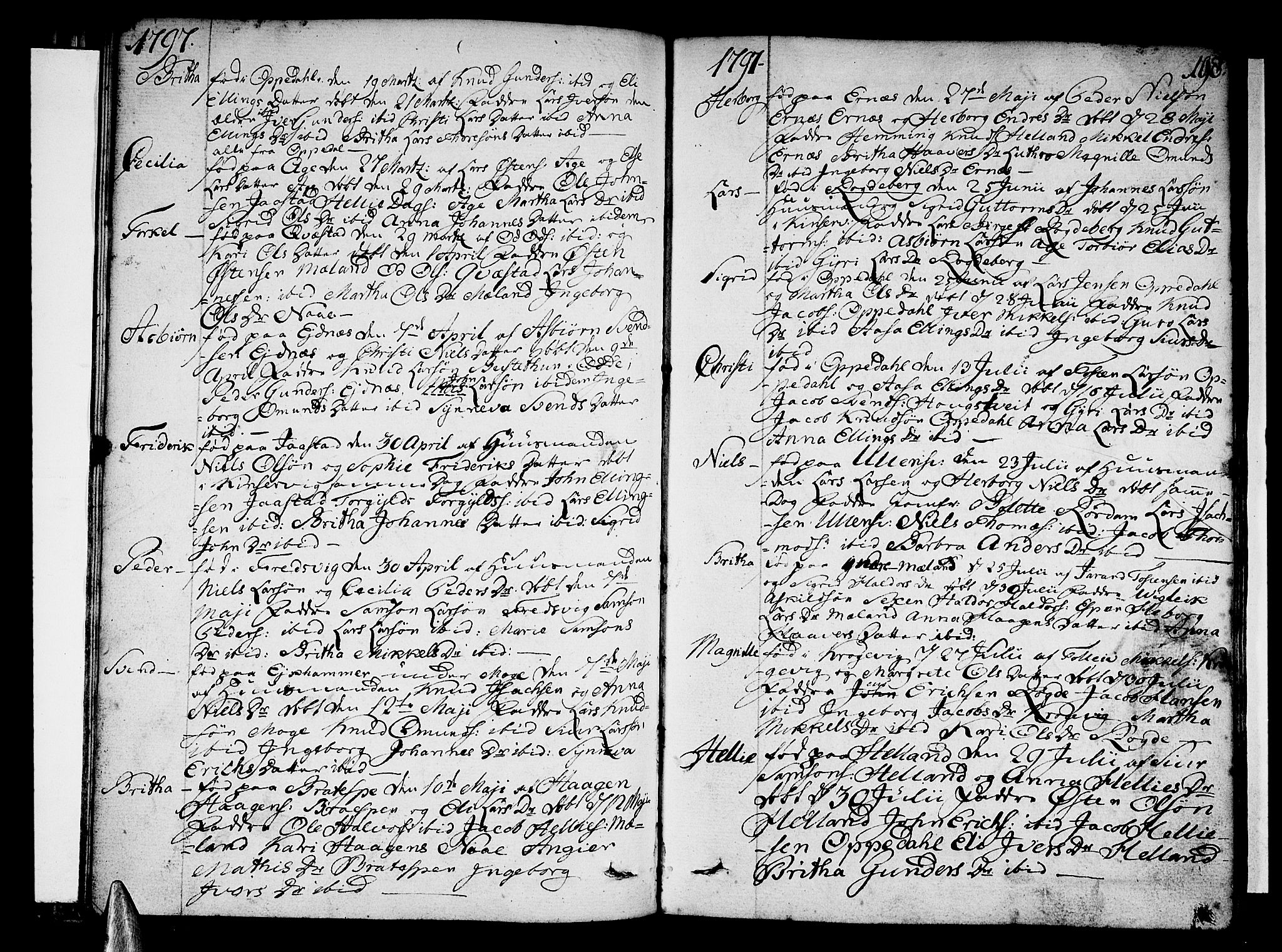 Ullensvang sokneprestembete, AV/SAB-A-78701/H/Haa: Parish register (official) no. A 7 /1, 1788-1804, p. 197-198