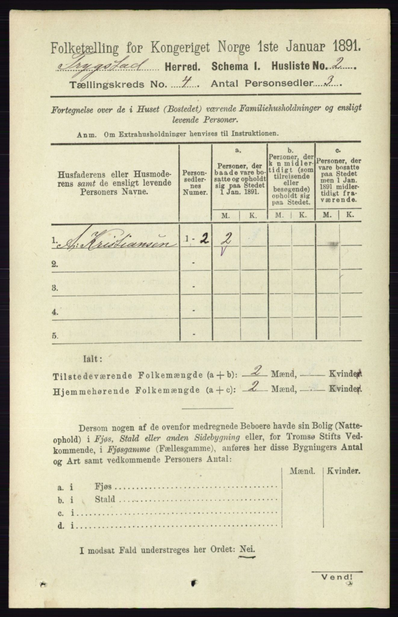 RA, 1891 Census for 0122 Trøgstad, 1891, p. 1516