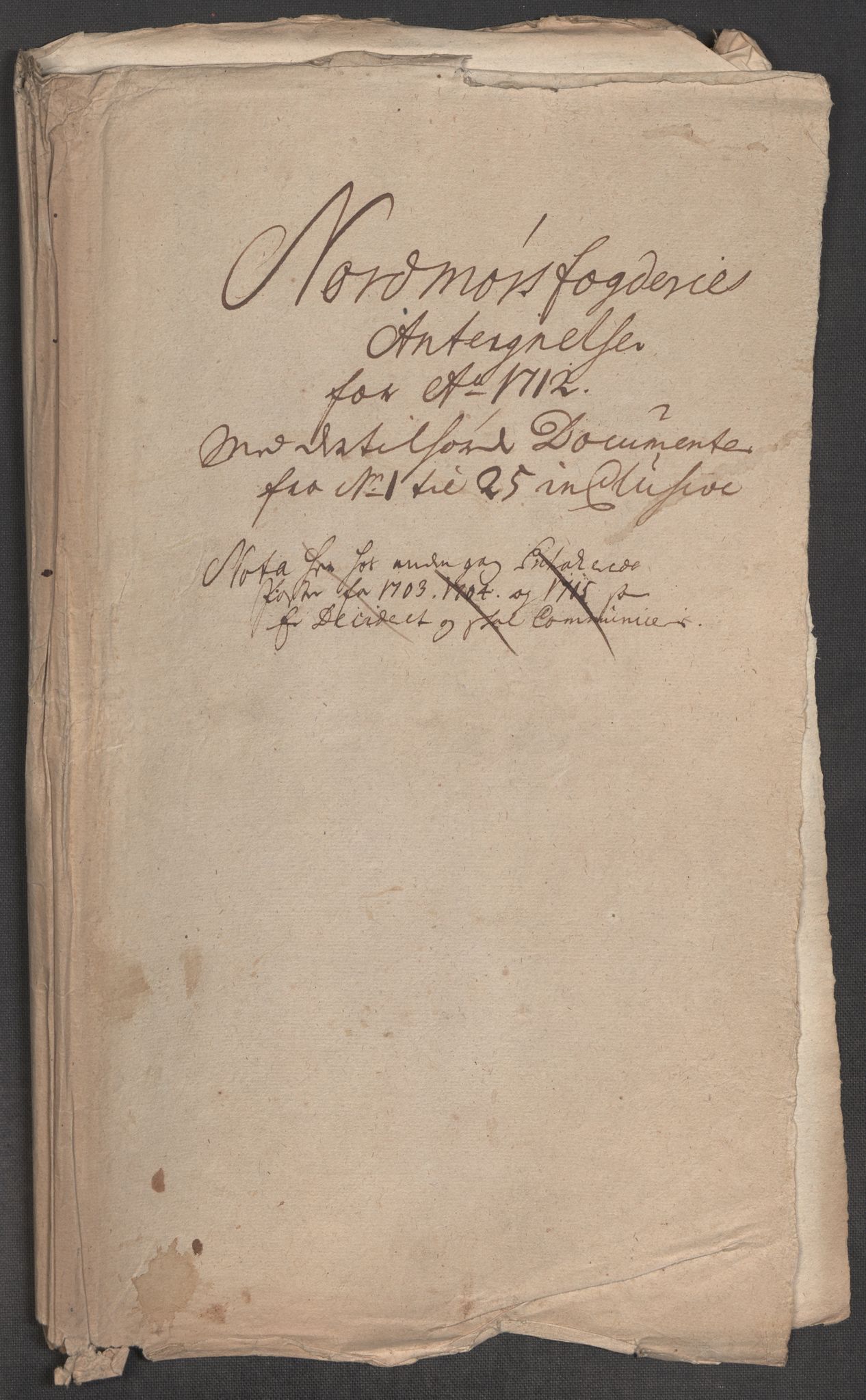 Rentekammeret inntil 1814, Reviderte regnskaper, Fogderegnskap, RA/EA-4092/R56/L3746: Fogderegnskap Nordmøre, 1712, p. 261