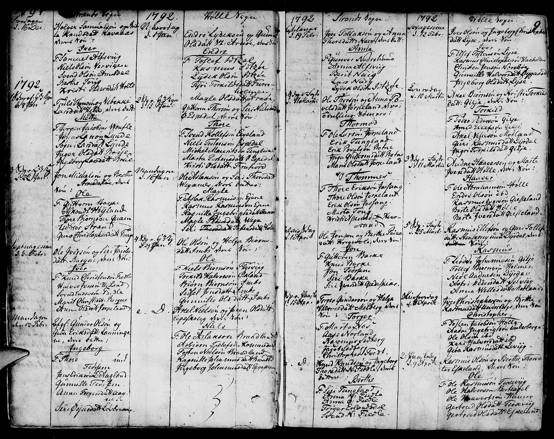 Strand sokneprestkontor, SAST/A-101828/H/Ha/Haa/L0003: Parish register (official) no. A 3, 1769-1816, p. 9