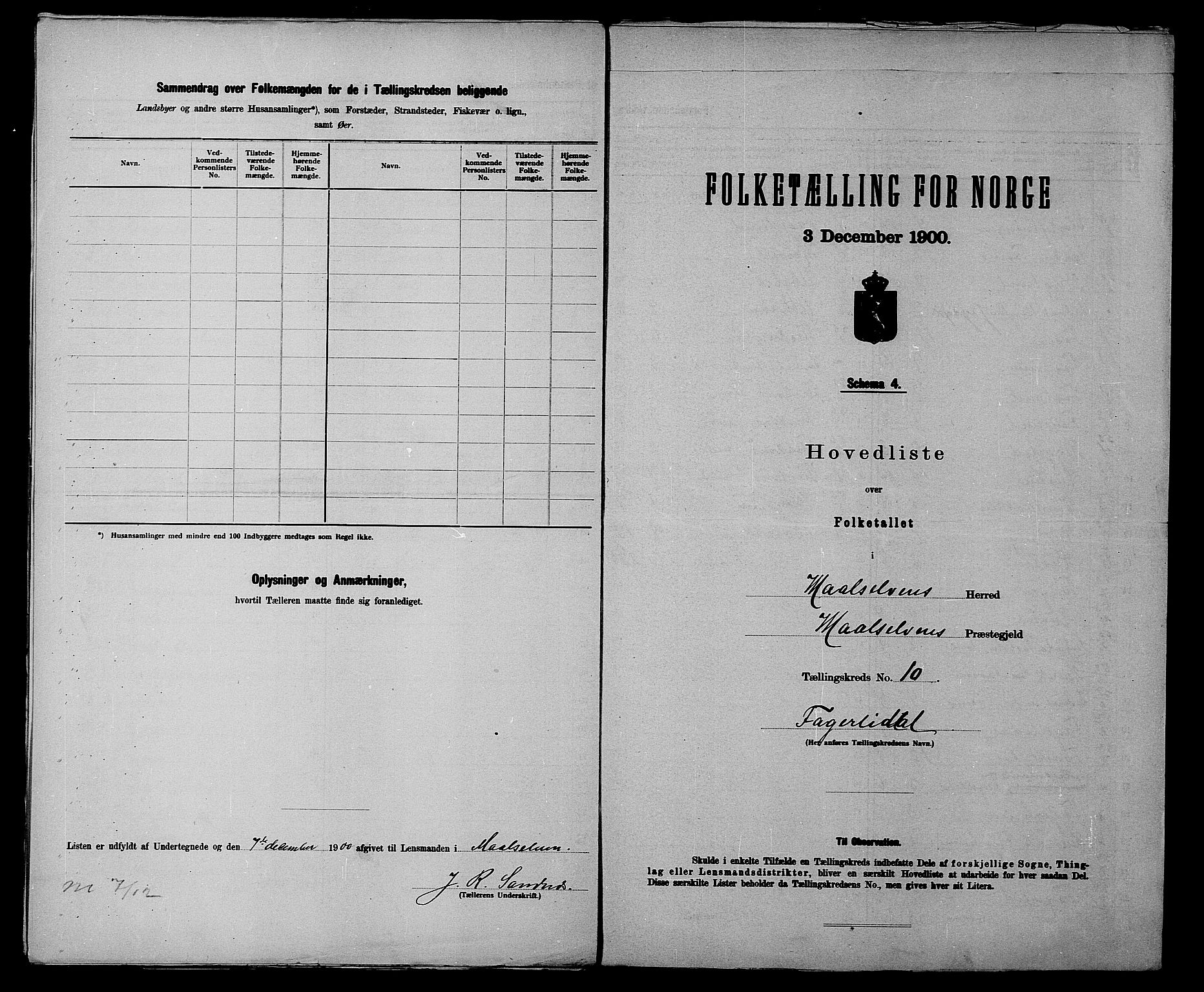 SATØ, 1900 census for Målselv, 1900, p. 22