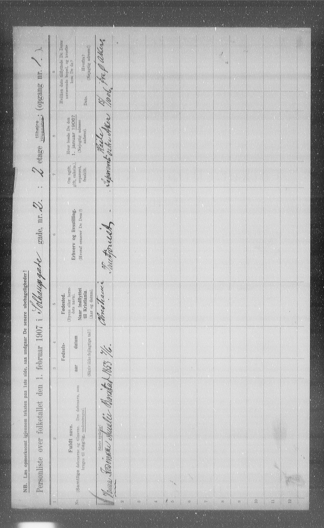 OBA, Municipal Census 1907 for Kristiania, 1907, p. 50773