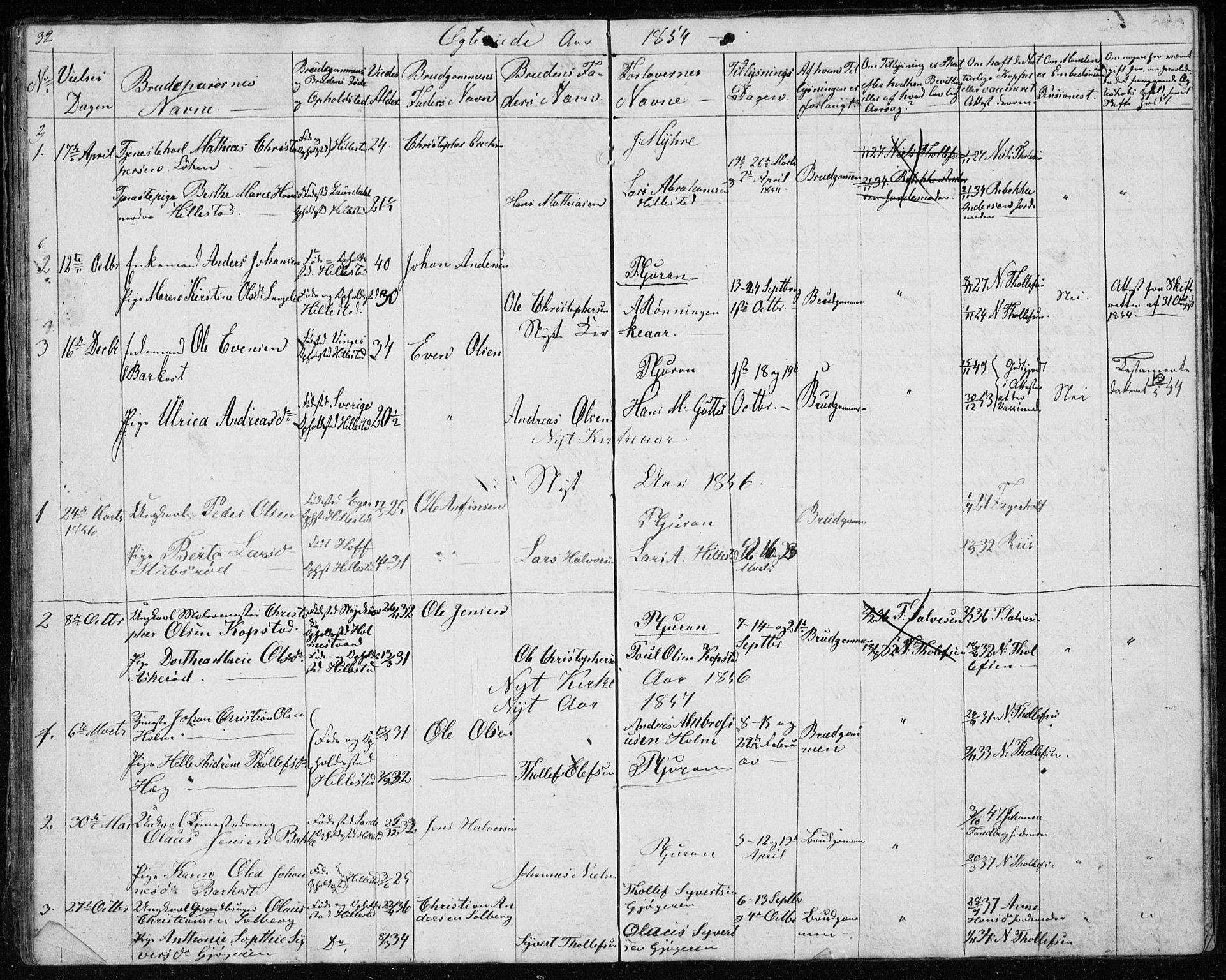 Botne kirkebøker, SAKO/A-340/G/Gb/L0001: Parish register (copy) no. II 1, 1848-1860, p. 32