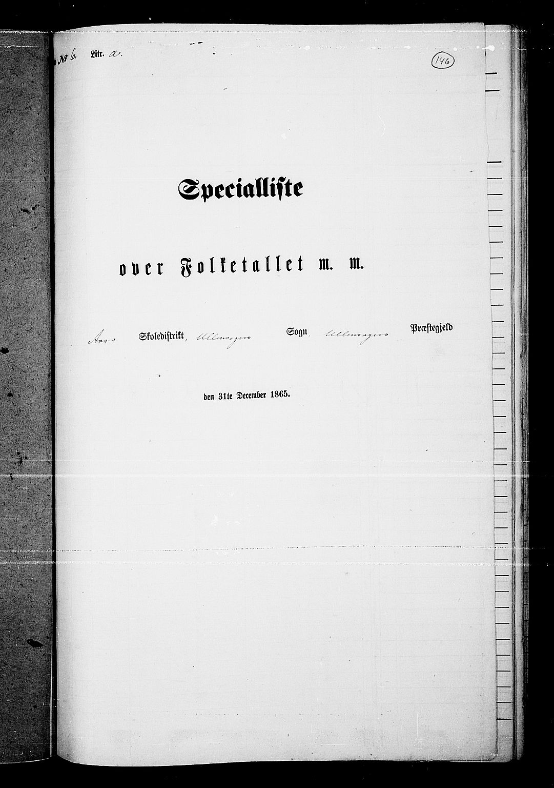 RA, 1865 census for Ullensaker, 1865, p. 124