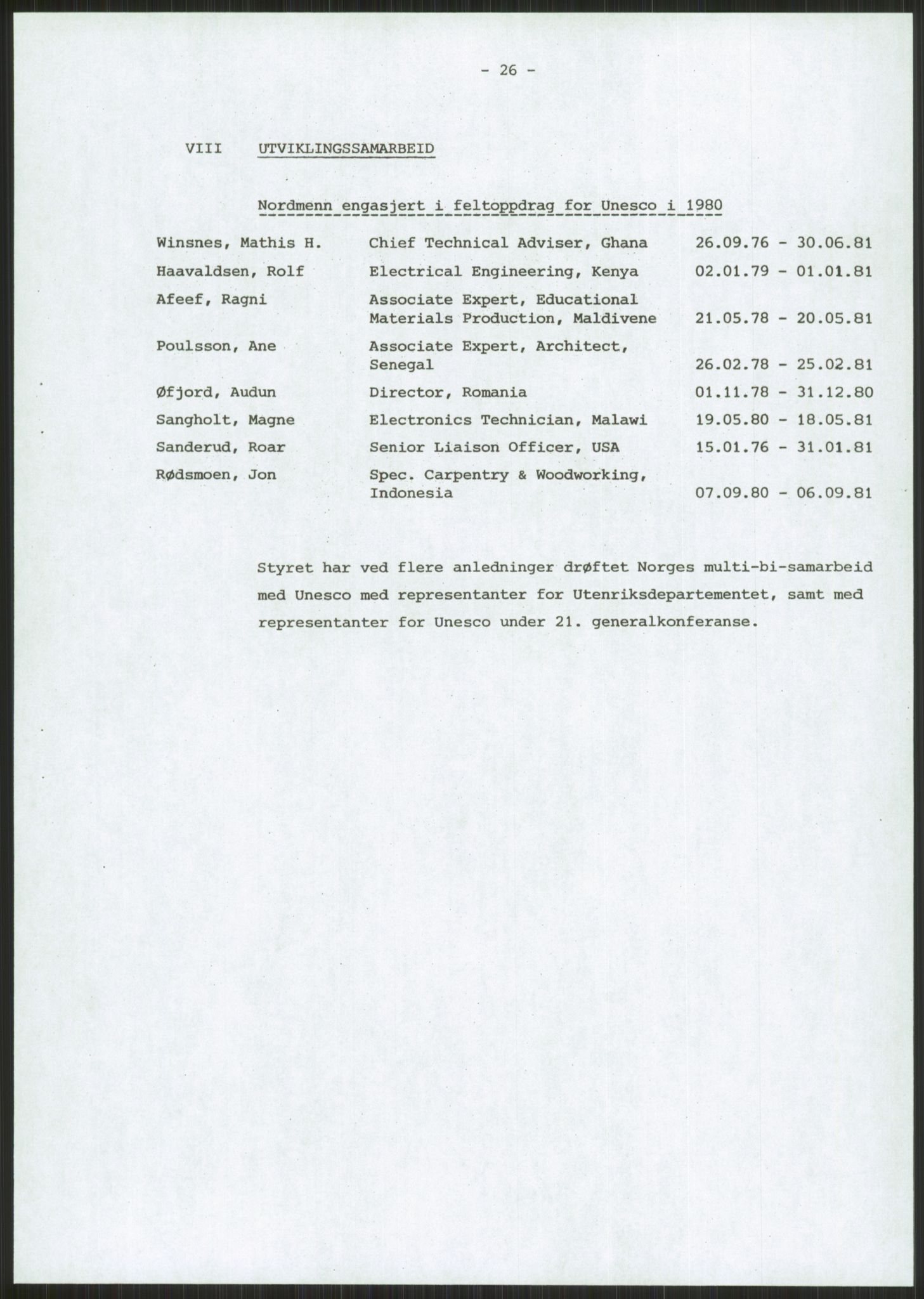 Den norske nasjonalkommisjonen for UNESCO, AV/RA-S-1730/A/Ad/L0001: --, 1953-1981