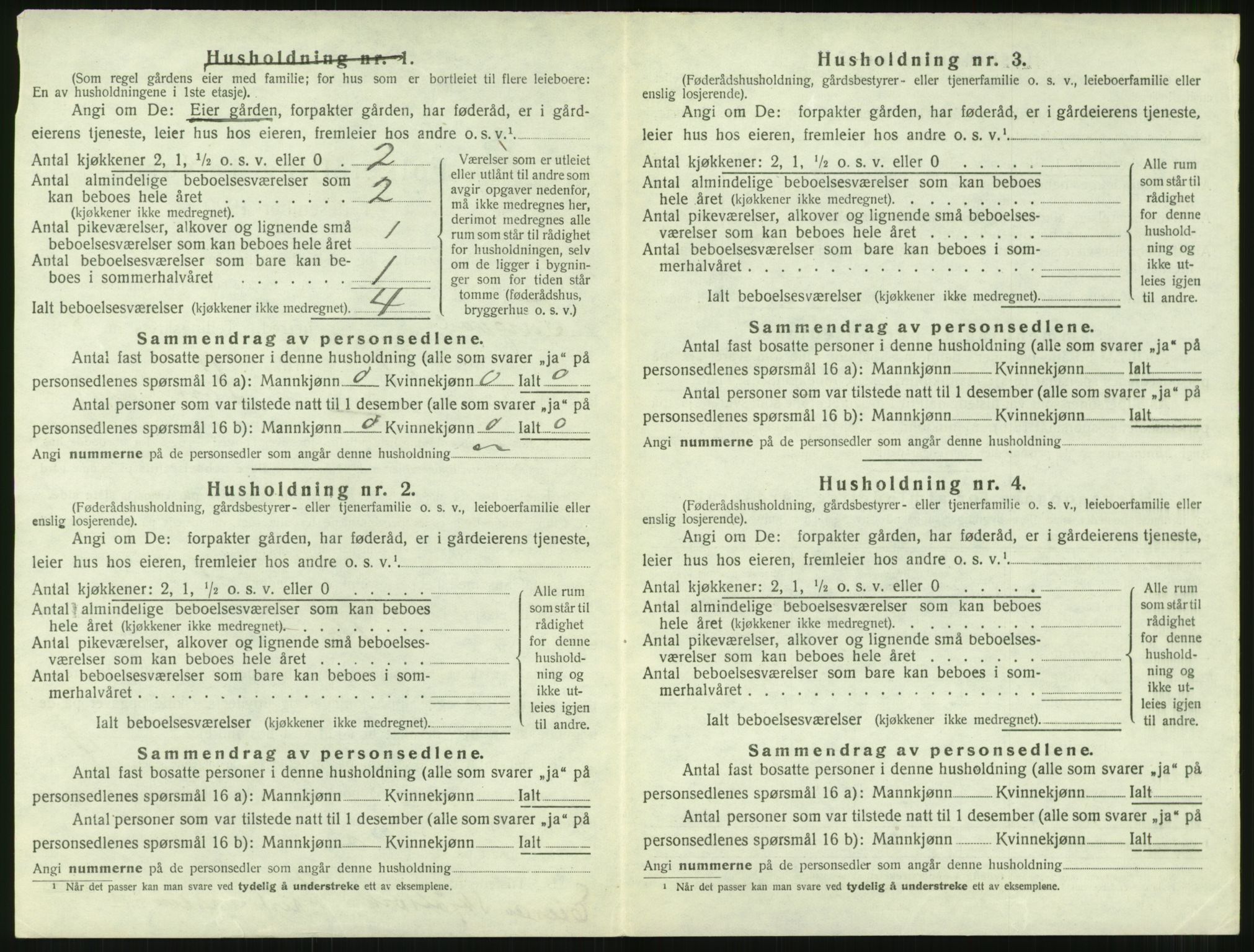 SAT, 1920 census for Tingvoll, 1920, p. 695