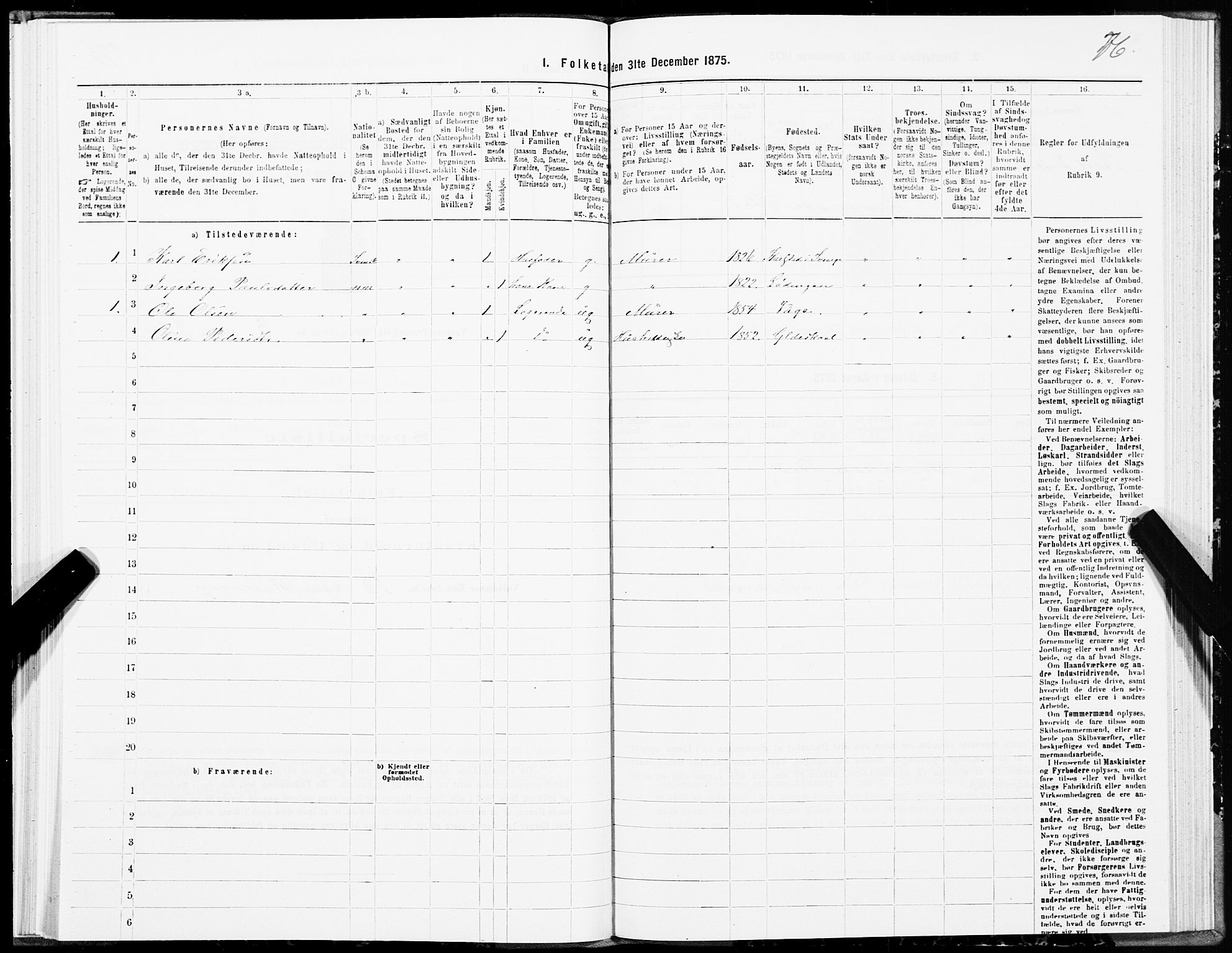 SAT, 1875 census for 1865P Vågan, 1875, p. 2076