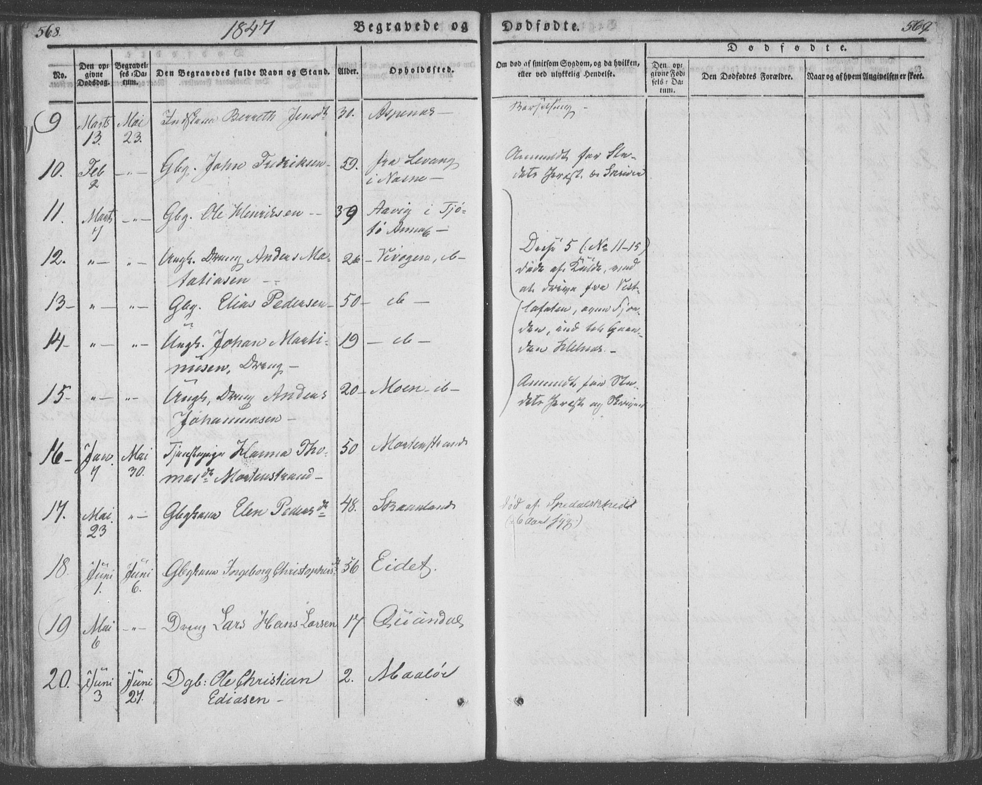 Ministerialprotokoller, klokkerbøker og fødselsregistre - Nordland, AV/SAT-A-1459/855/L0799: Parish register (official) no. 855A07, 1834-1852, p. 568-569