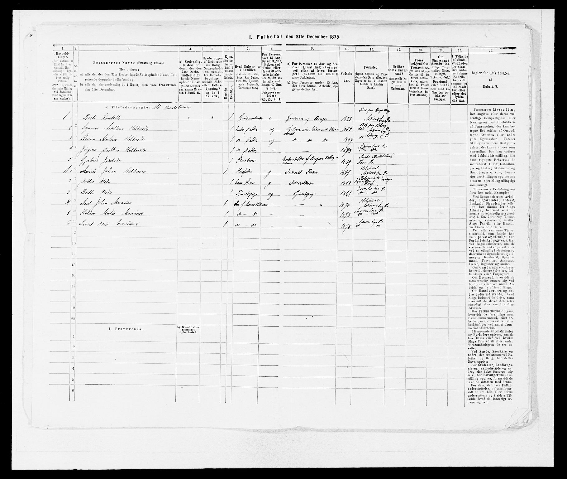 SAB, 1875 census for 1247P Askøy, 1875, p. 148