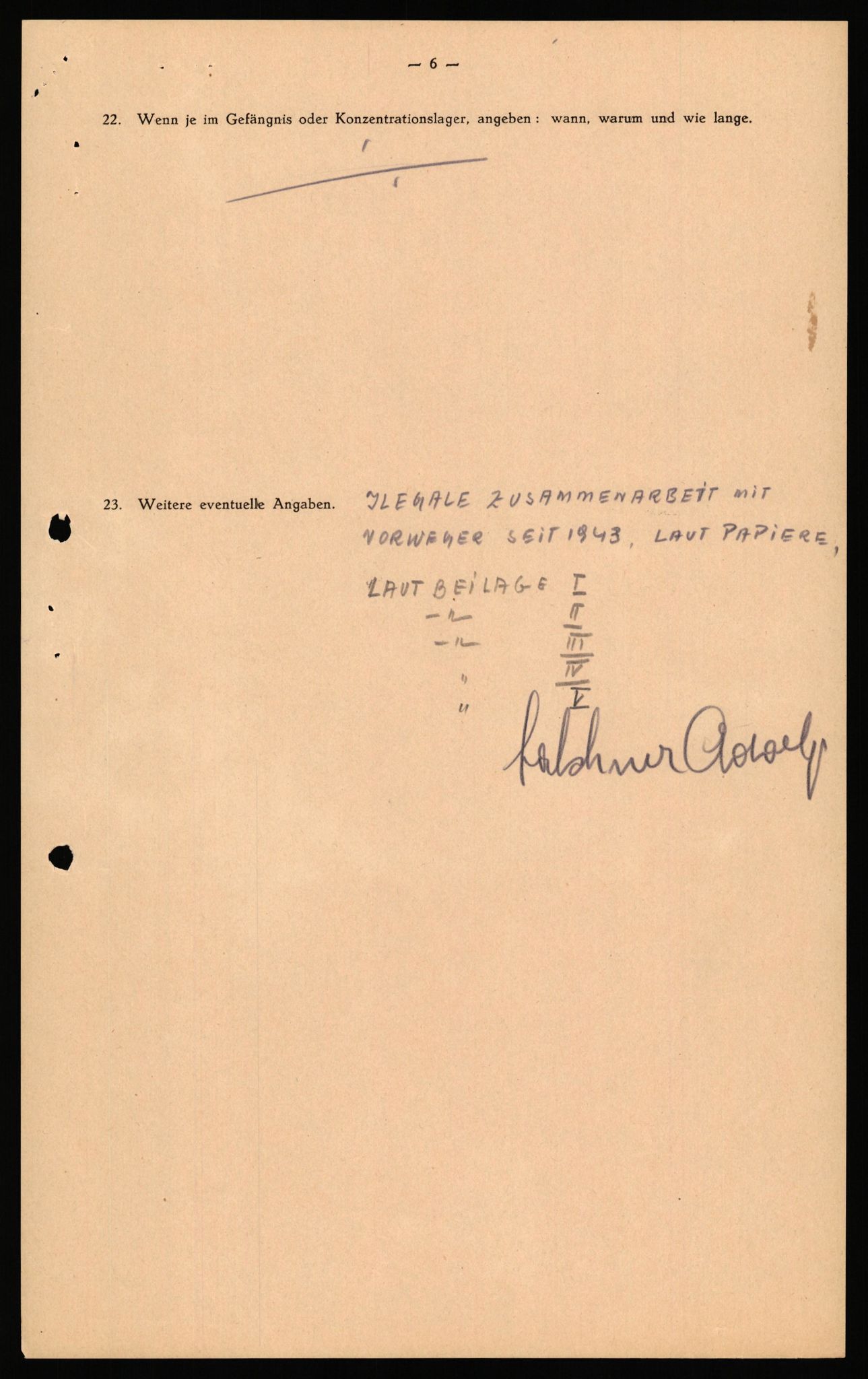 Forsvaret, Forsvarets overkommando II, AV/RA-RAFA-3915/D/Db/L0040: CI Questionaires. Tyske okkupasjonsstyrker i Norge. Østerrikere., 1945-1946, p. 149