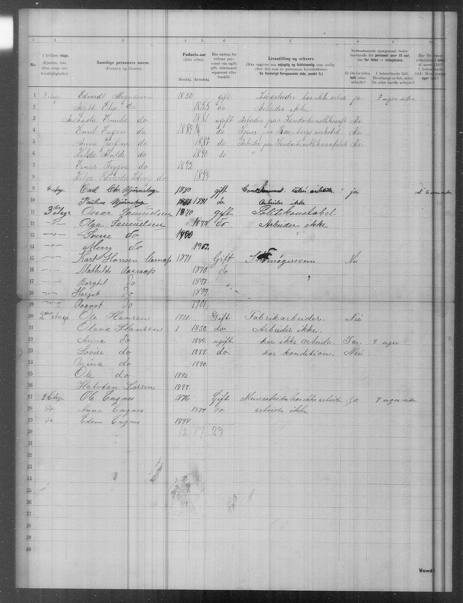 OBA, Municipal Census 1902 for Kristiania, 1902, p. 19648