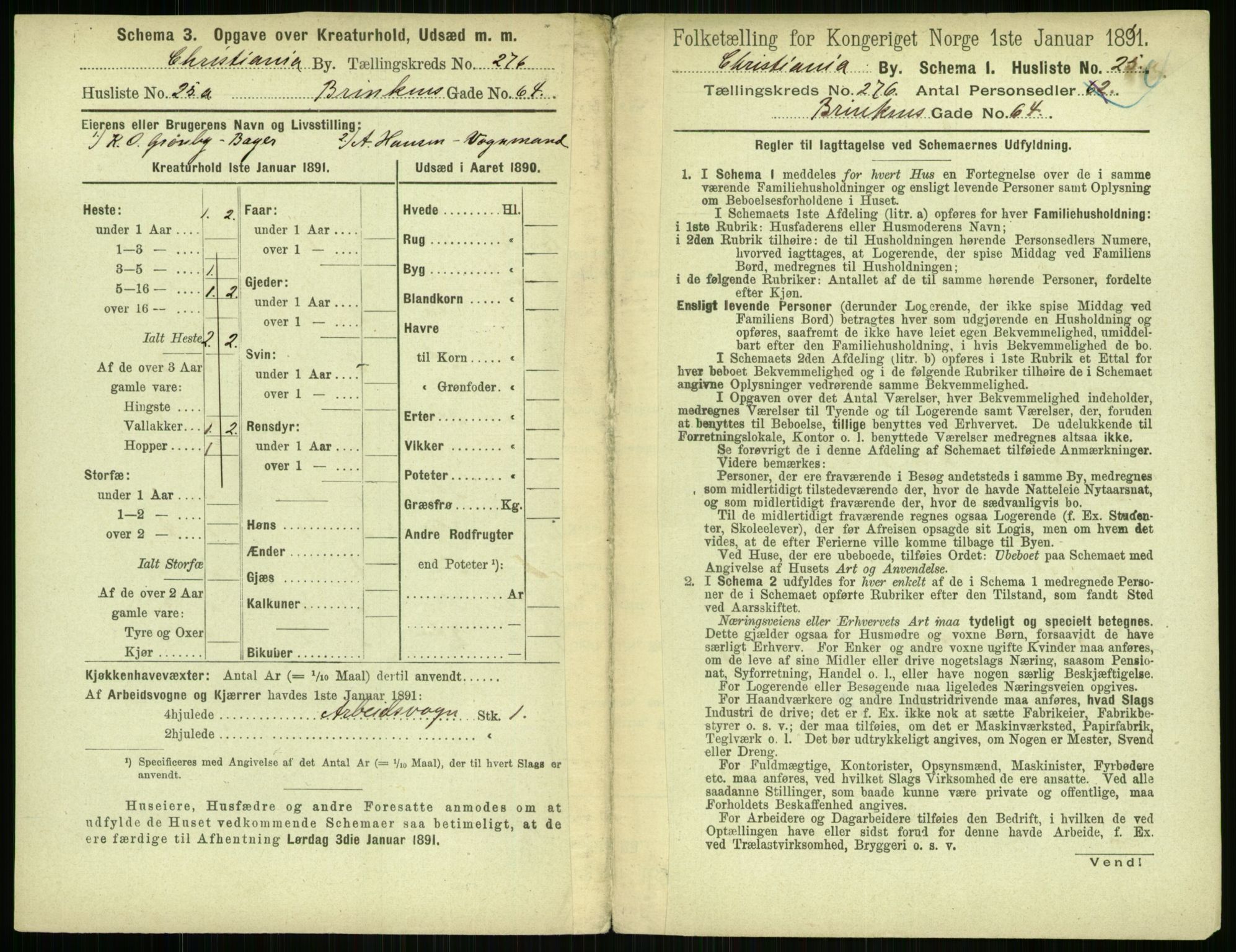 RA, 1891 census for 0301 Kristiania, 1891, p. 167492