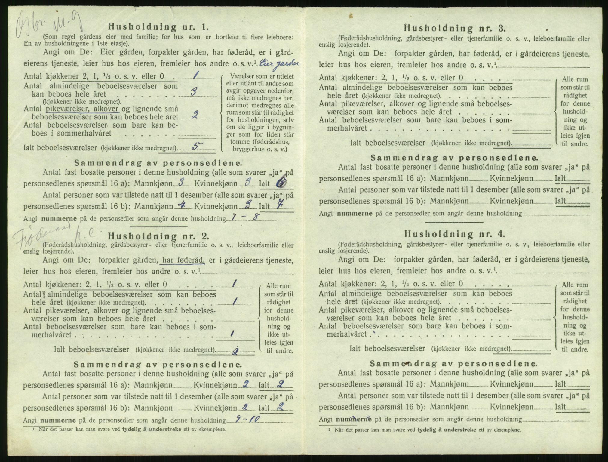 SAT, 1920 census for Borgund, 1920, p. 221