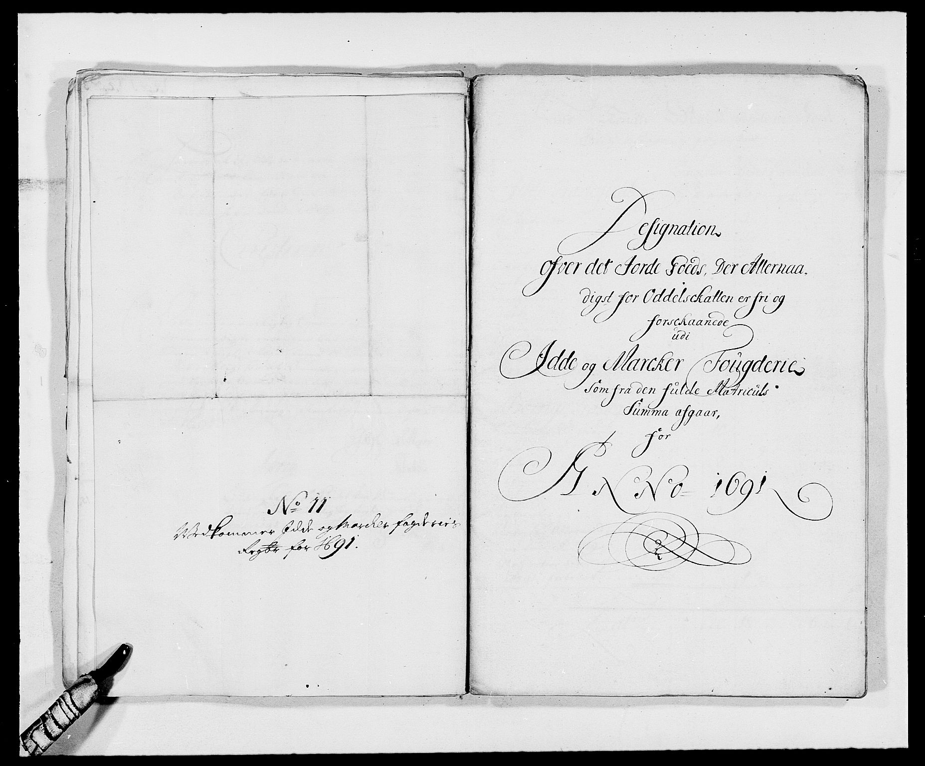 Rentekammeret inntil 1814, Reviderte regnskaper, Fogderegnskap, AV/RA-EA-4092/R01/L0010: Fogderegnskap Idd og Marker, 1690-1691, p. 86