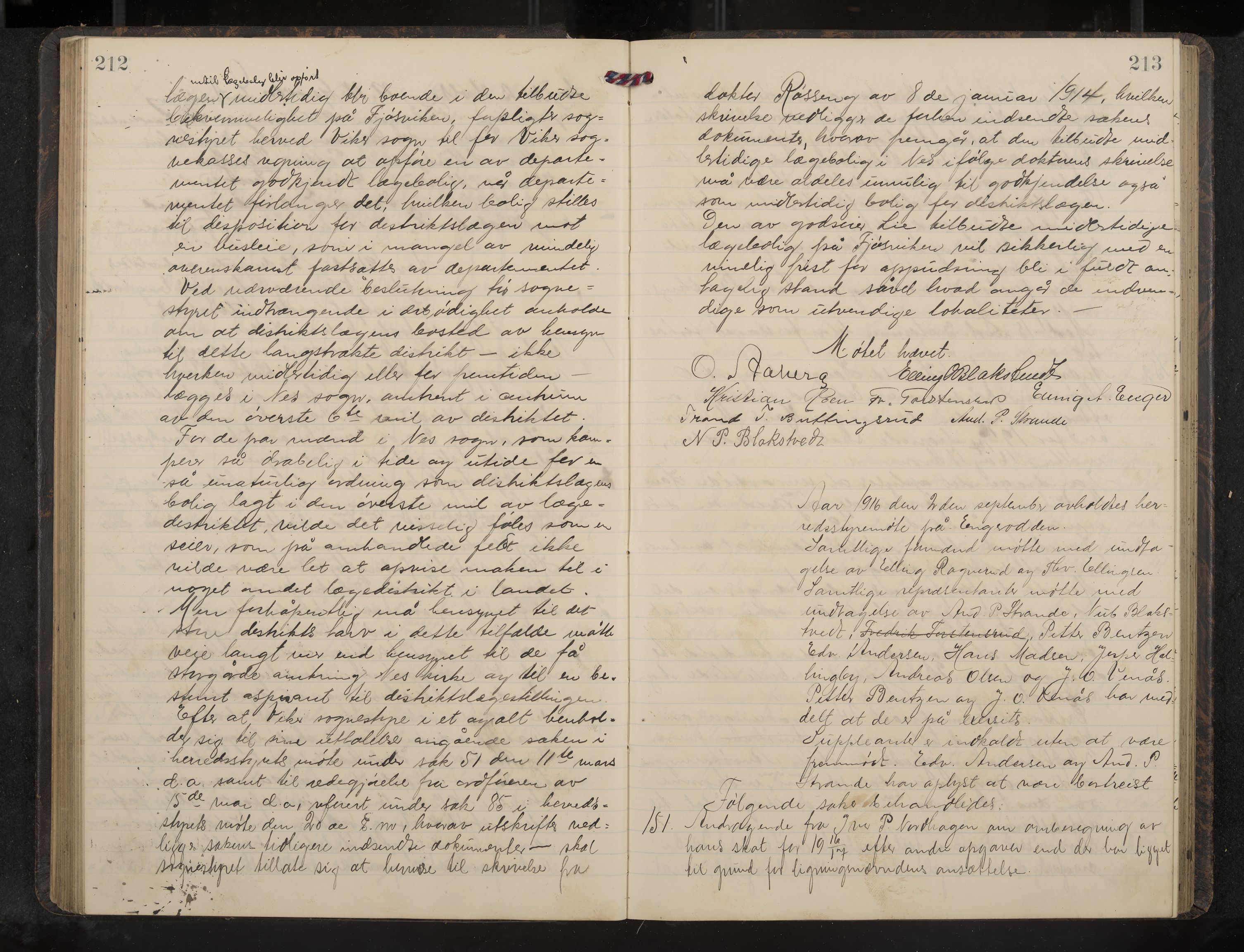 Ådal formannskap og sentraladministrasjon, IKAK/0614021/A/Aa/L0004: Møtebok, 1914-1918, p. 212-213