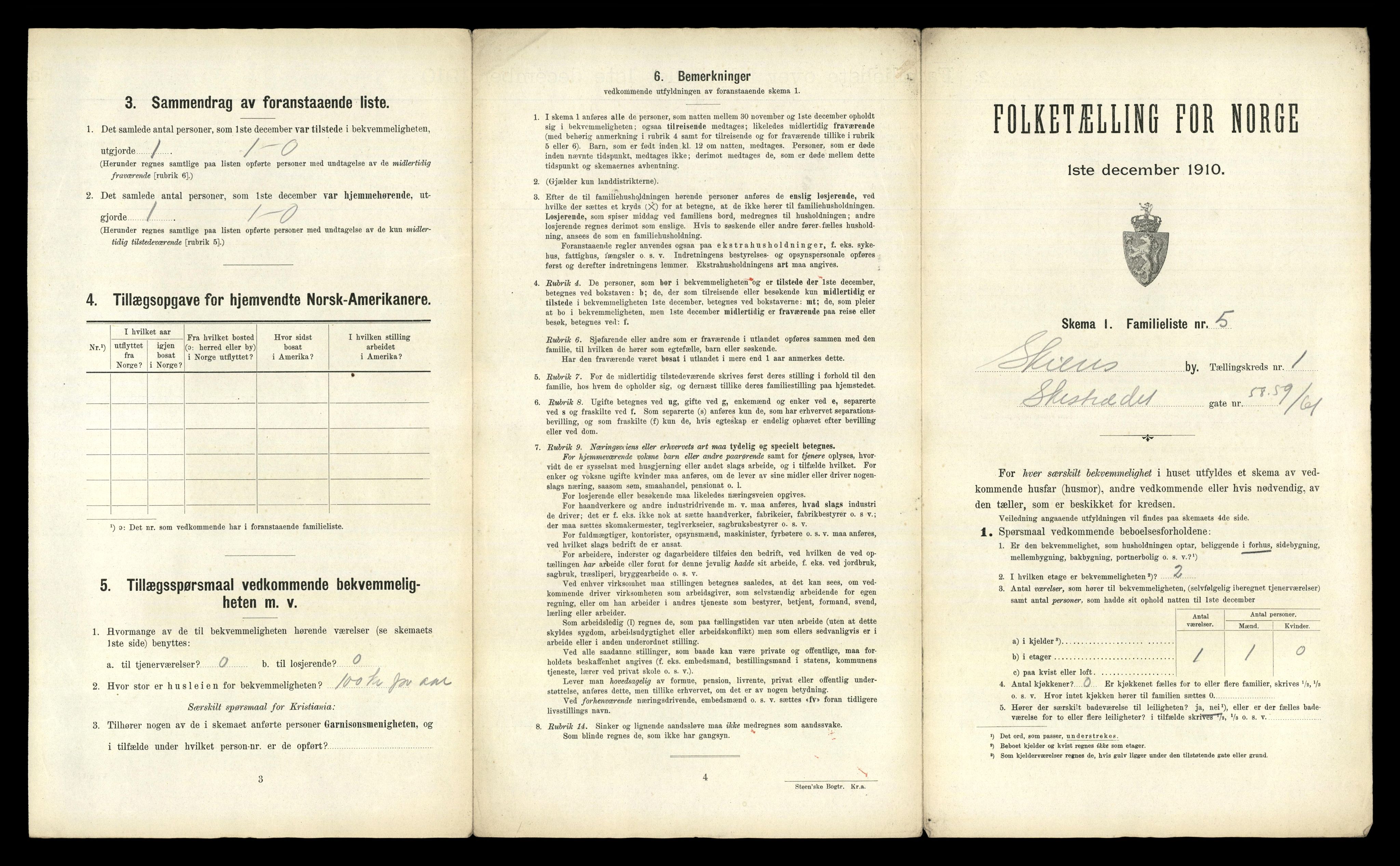 RA, 1910 census for Skien, 1910, p. 78