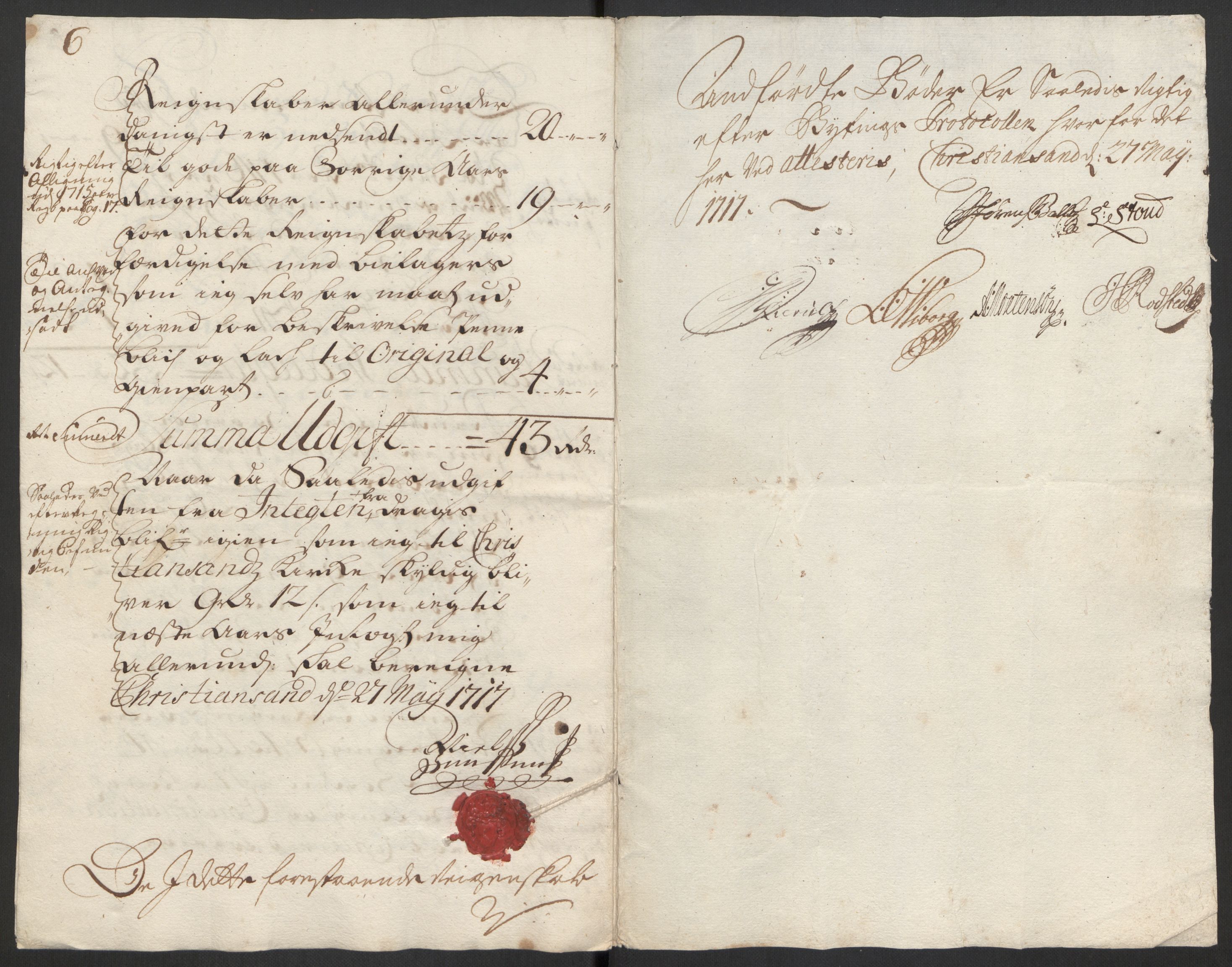 Rentekammeret inntil 1814, Reviderte regnskaper, Byregnskaper, RA/EA-4066/R/Rm/L0285: [M18] Sikt og sakefall, 1681-1718, p. 521