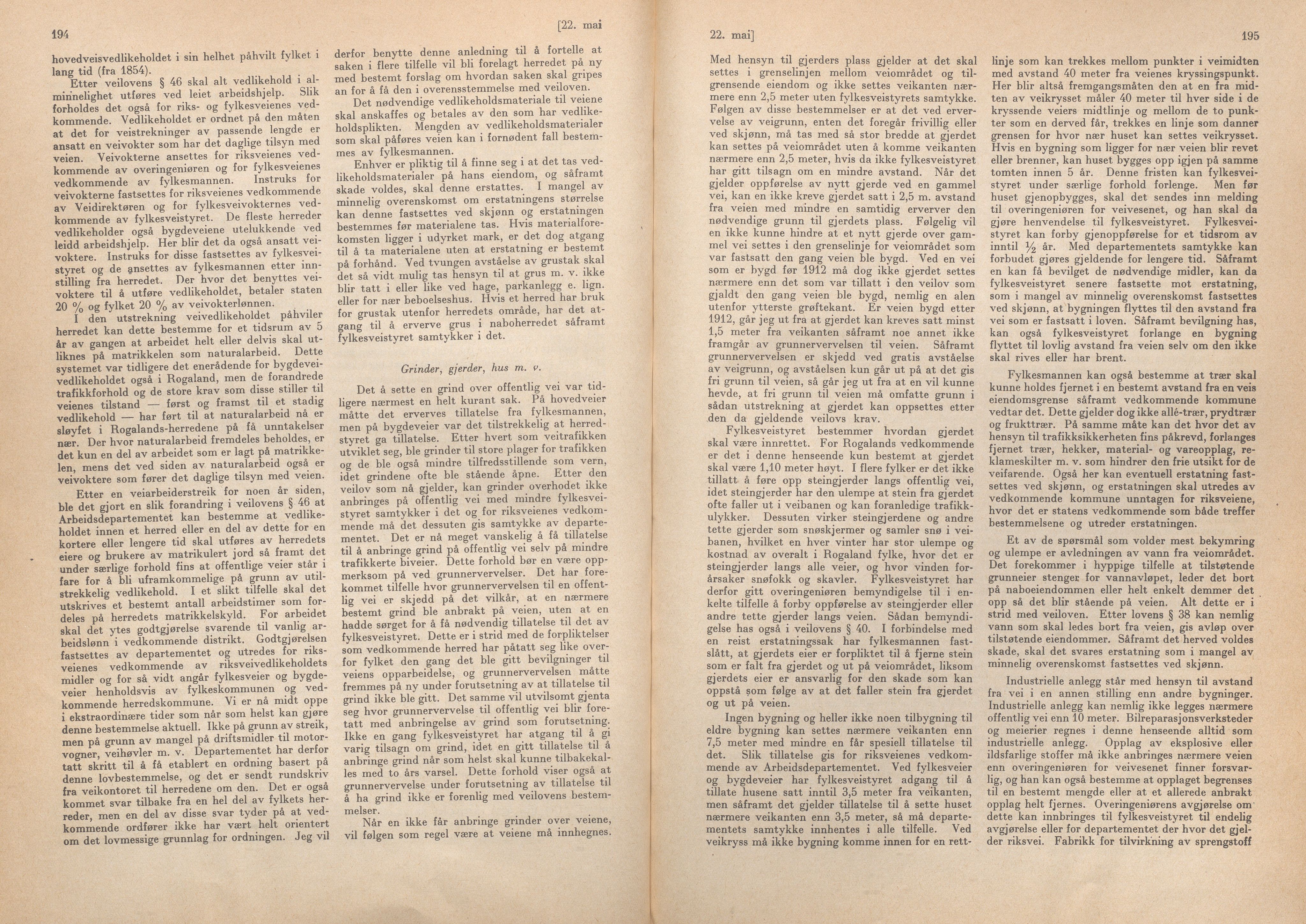 Rogaland fylkeskommune - Fylkesrådmannen , IKAR/A-900/A/Aa/Aaa/L0061: Møtebok , 1942, p. 194-195