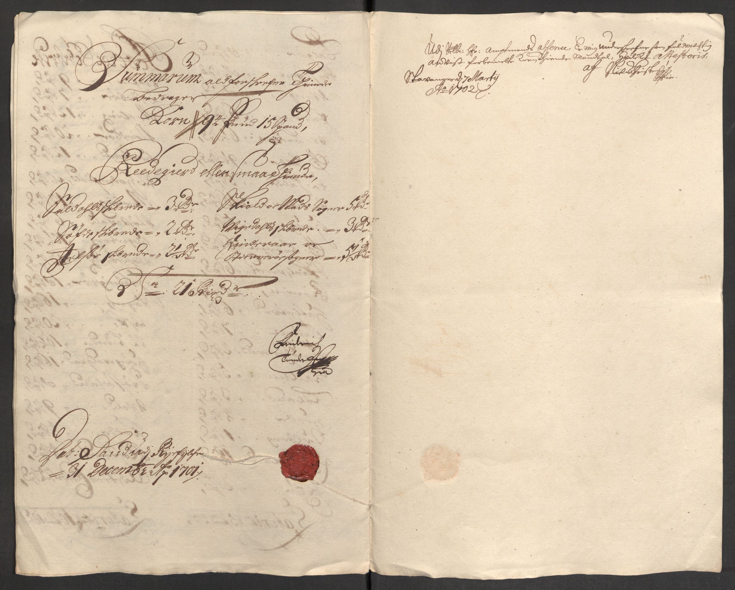 Rentekammeret inntil 1814, Reviderte regnskaper, Fogderegnskap, RA/EA-4092/R47/L2859: Fogderegnskap Ryfylke, 1701-1702, p. 30